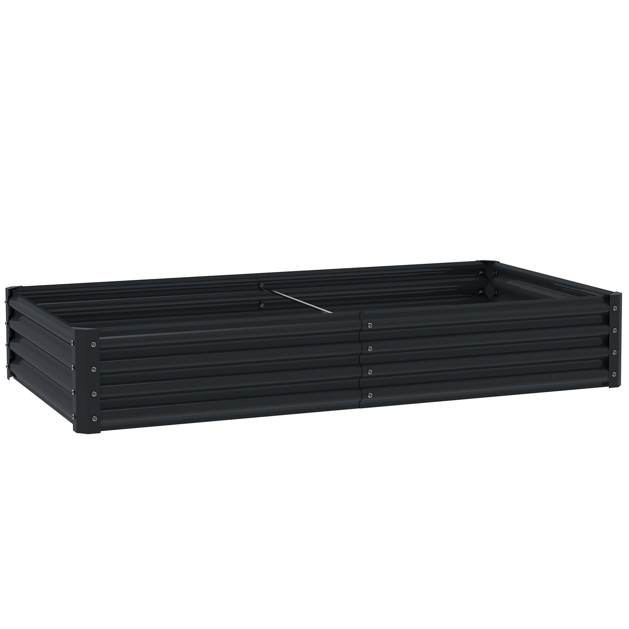 180 x 90cm Galvanised Steel Open Planter - 84H-211V00CG