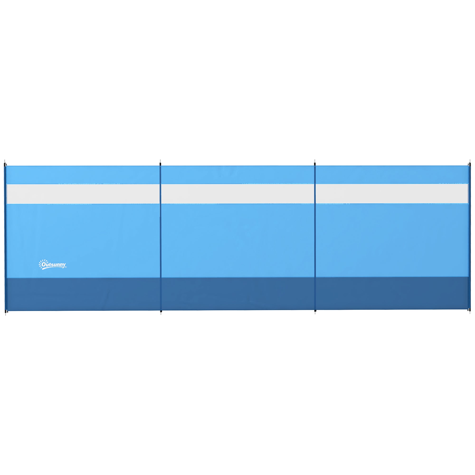 Beach Windbreaker With Clear Windows For Ultimate Sun Protection - Blue