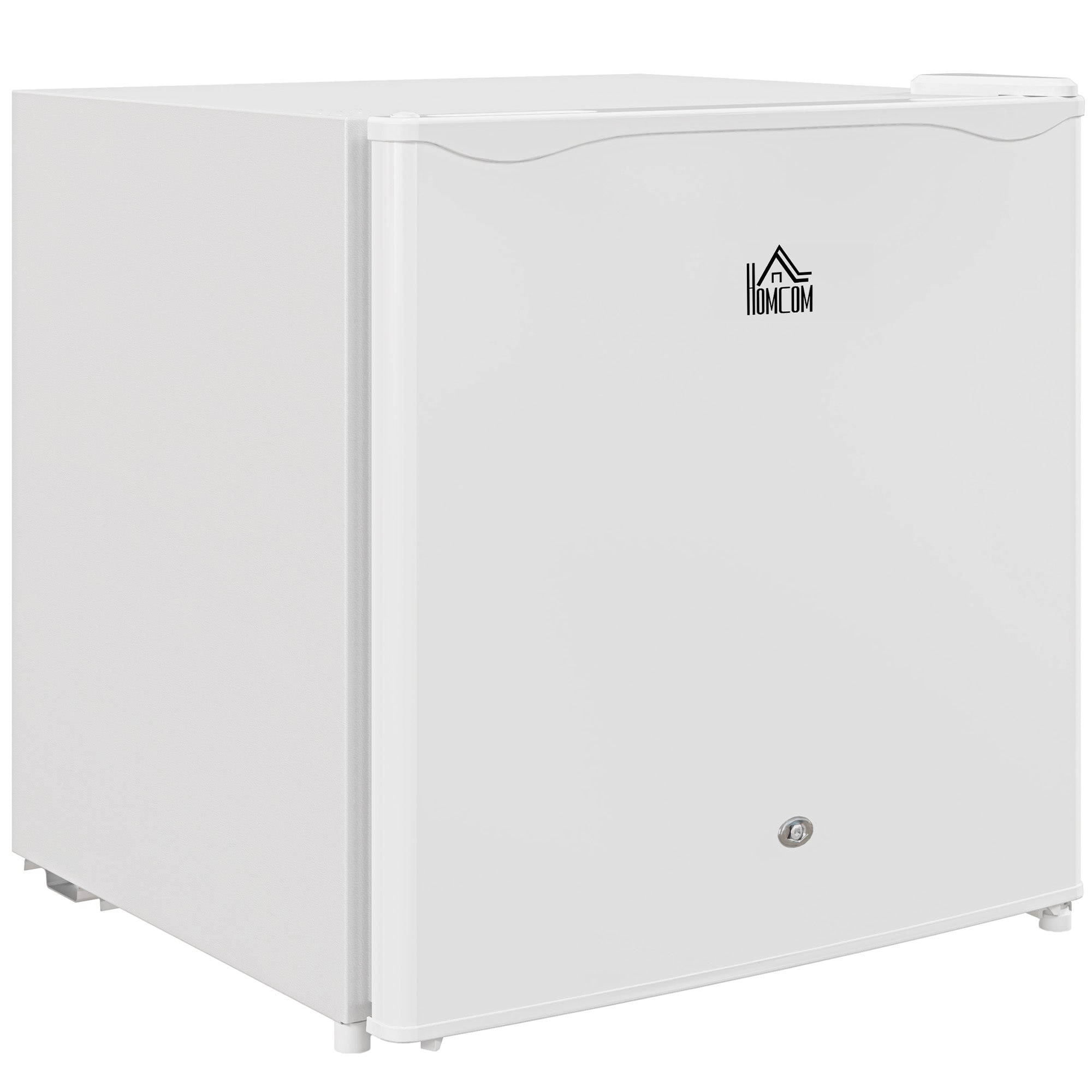 46 Litre Lockable Countertop Fridge with Adjustable Temperature - Cream White