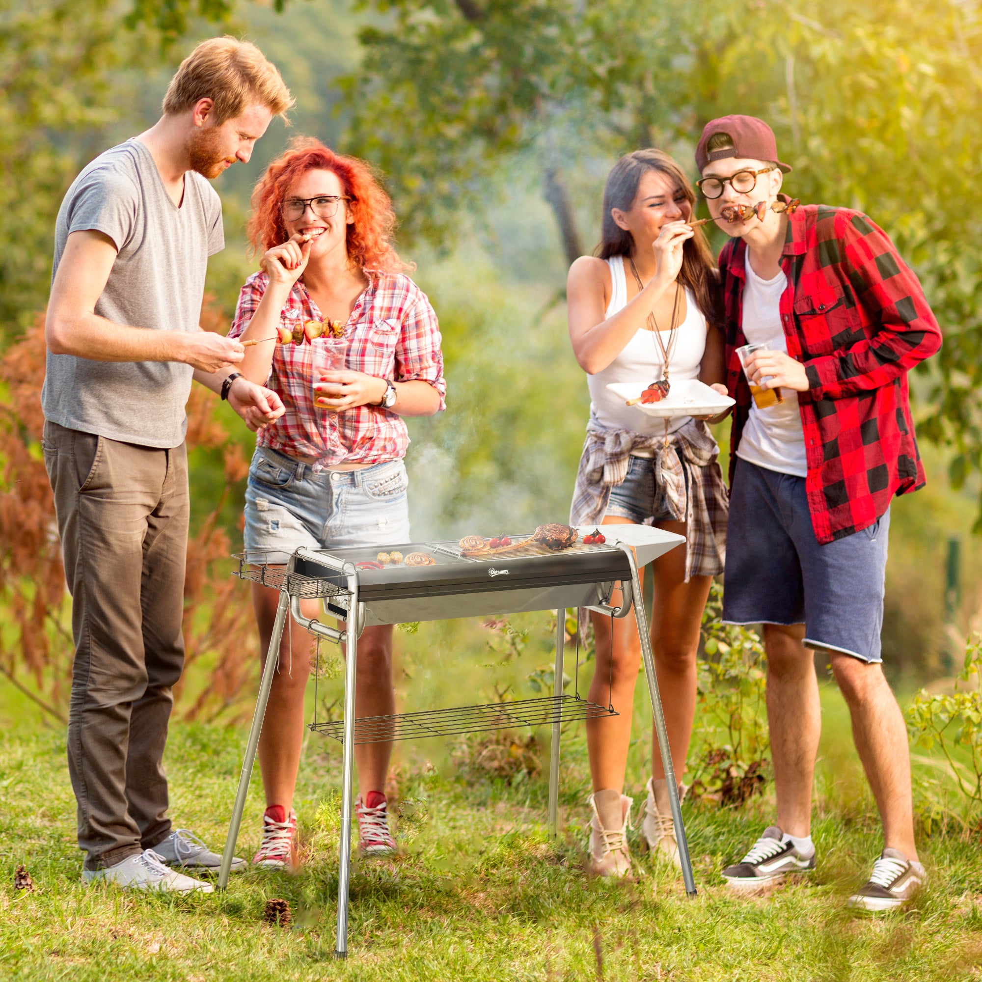 Charcoal BBQ Grill - Black
