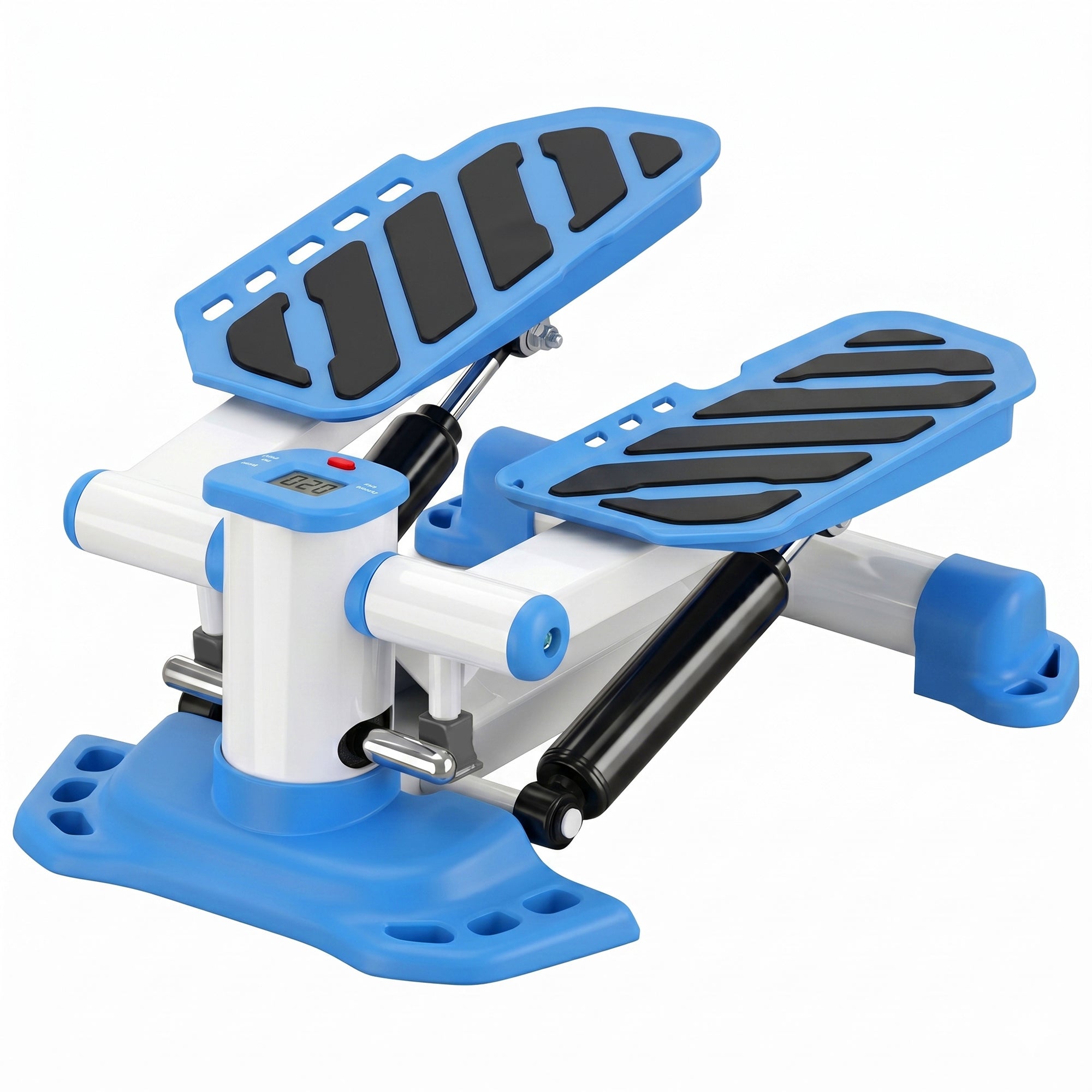 Portable Mini Stepper, Steppers for Exercise Workout with LCD Display Monitor, Anti-skid Foot Pedals for Home Gym Office, Blue