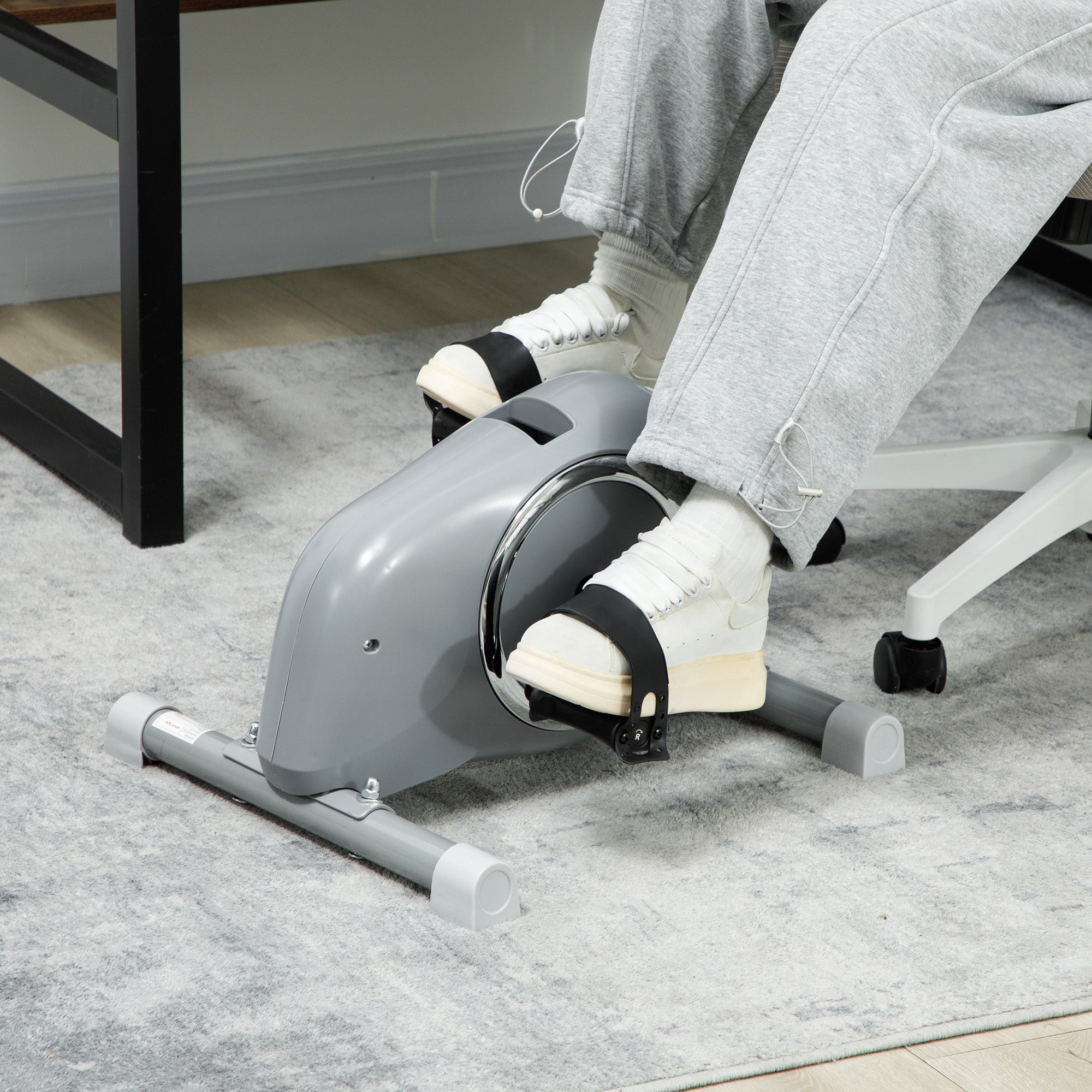 Mini Exercise Bike with 8-Level Magnetic Resistance and LCD Display - Grey