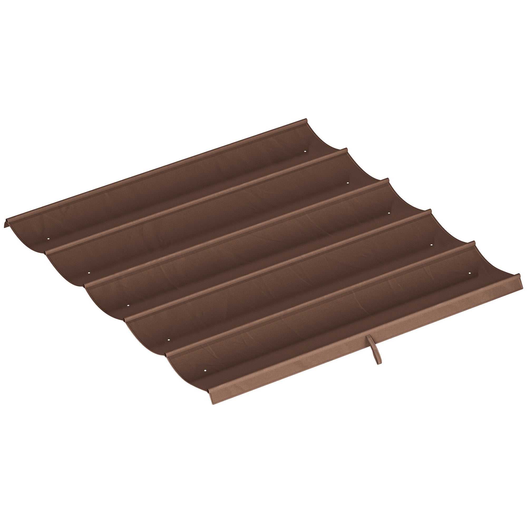 Retractable Pergola Cover, 2.55 x 2.5 m Replacement Canopy Fabric for 3 x 3 m Frame, Roof Top Only, Brown
