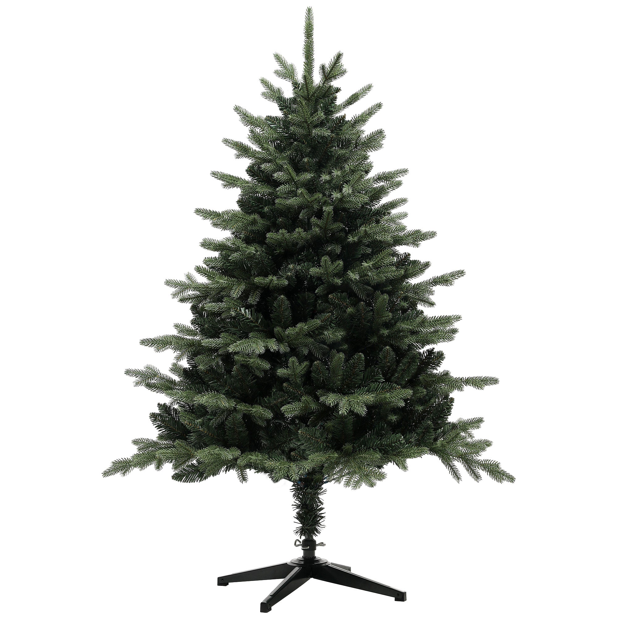 5ft Artificial Spurce Christmas Tree with 1121 Branch Tips and Foldable Steel Base, Realistic Hinged Xmas Tree, Holiday D©cor for Home Office, Green
