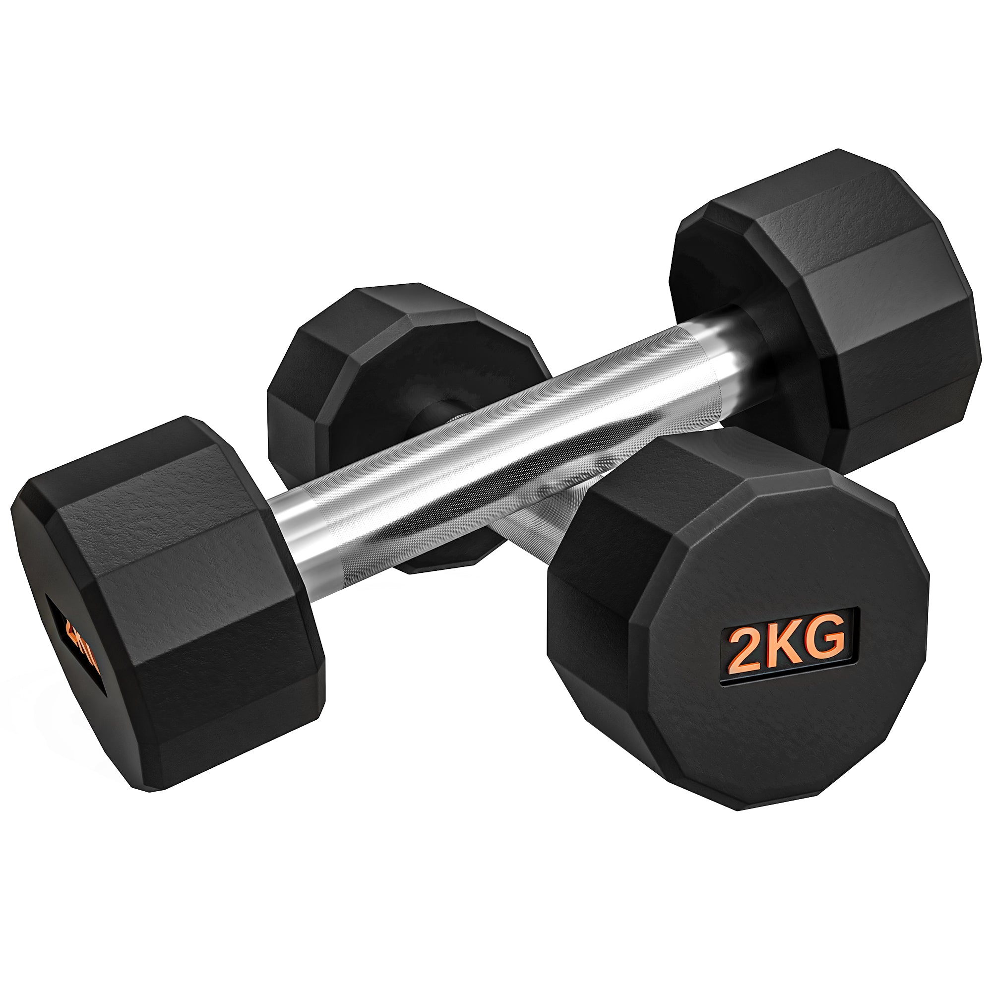 Set of 2 Dumbbells Weights with Non-Slip Grip and 12-Sided Design