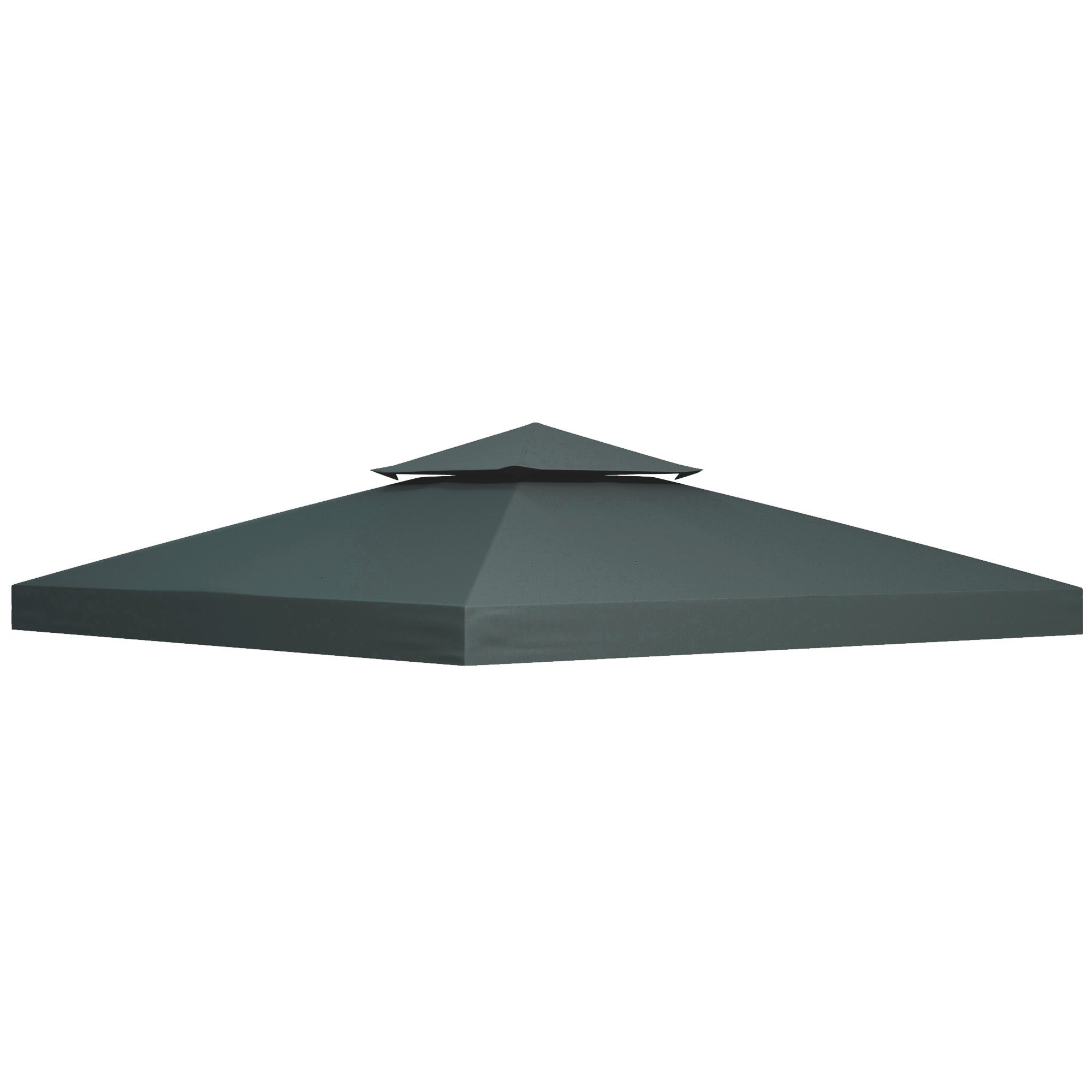 3 x 3 m Gazebo Roof Replacement with Two-Tier Ventilation - Grey