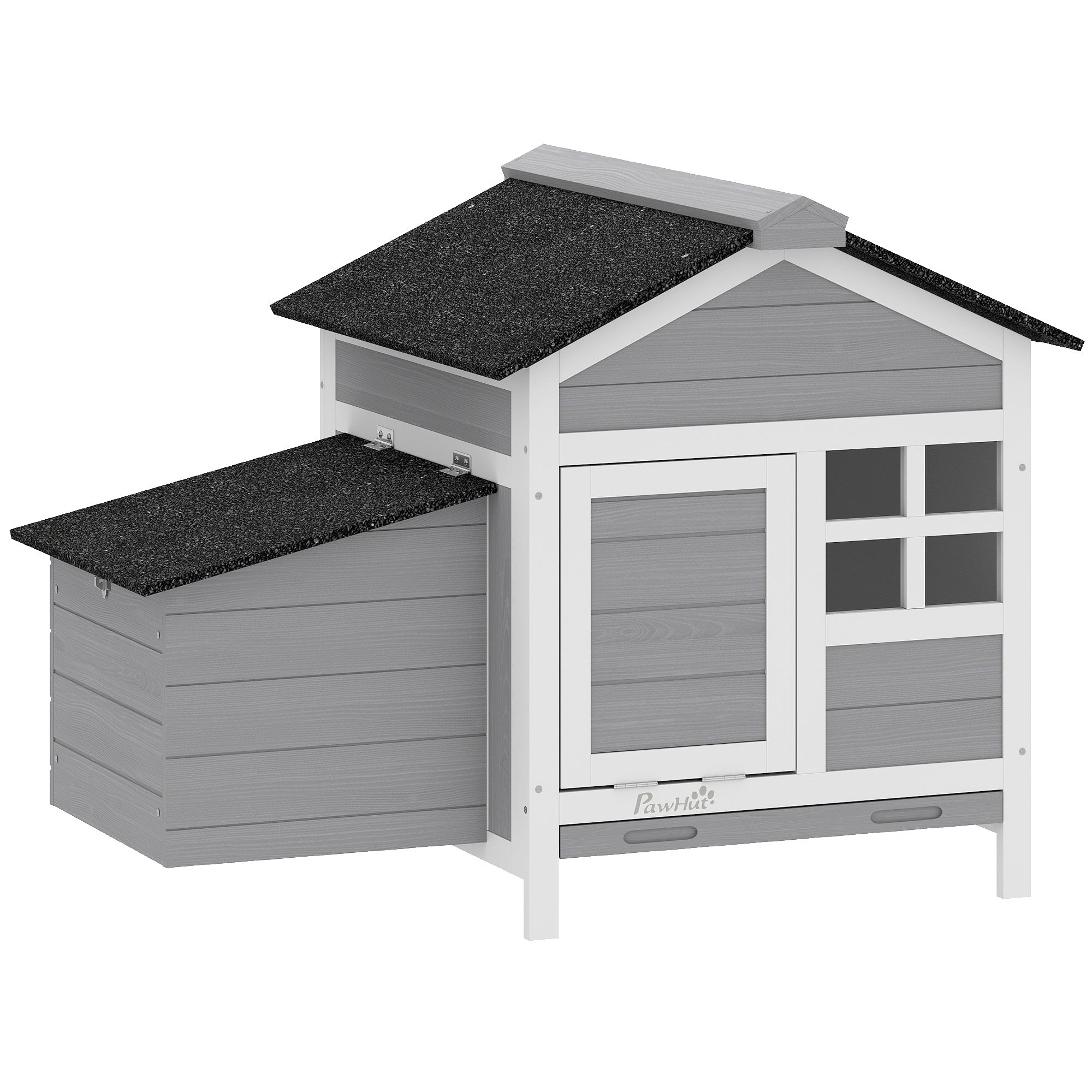 Wooden Chicken Coop with Pull-Out Tray Nesting Box for 1-2 Chickens