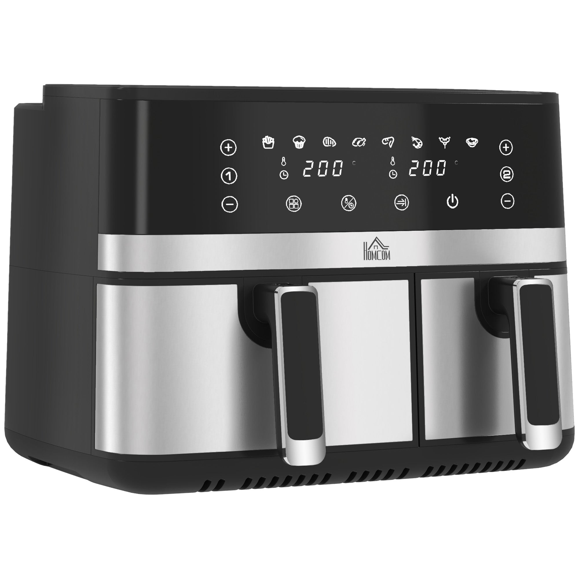 8.5L Dual Basket Air Fryer with Sync Cooking - Black