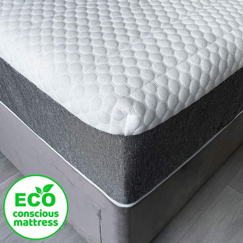 25cm/10" ECO Premium 2500 Pocket Spring and Reflex Foam Mattress - Single 3ft - Bedzy UK modern and affordable home furniture England