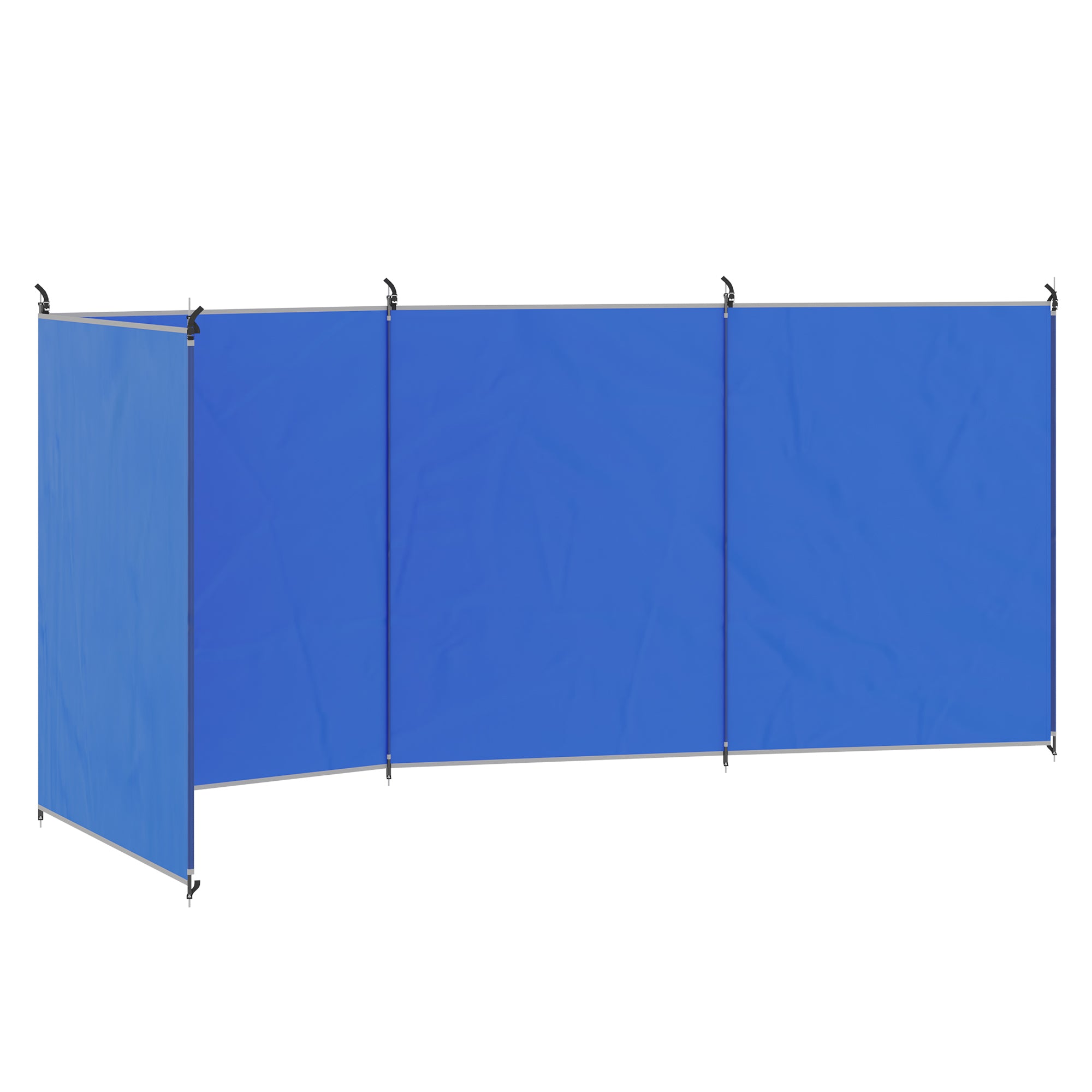 Foldable Portable Camping Windbreak 4.5x1.5m Water-Resistant Fabric - Blue