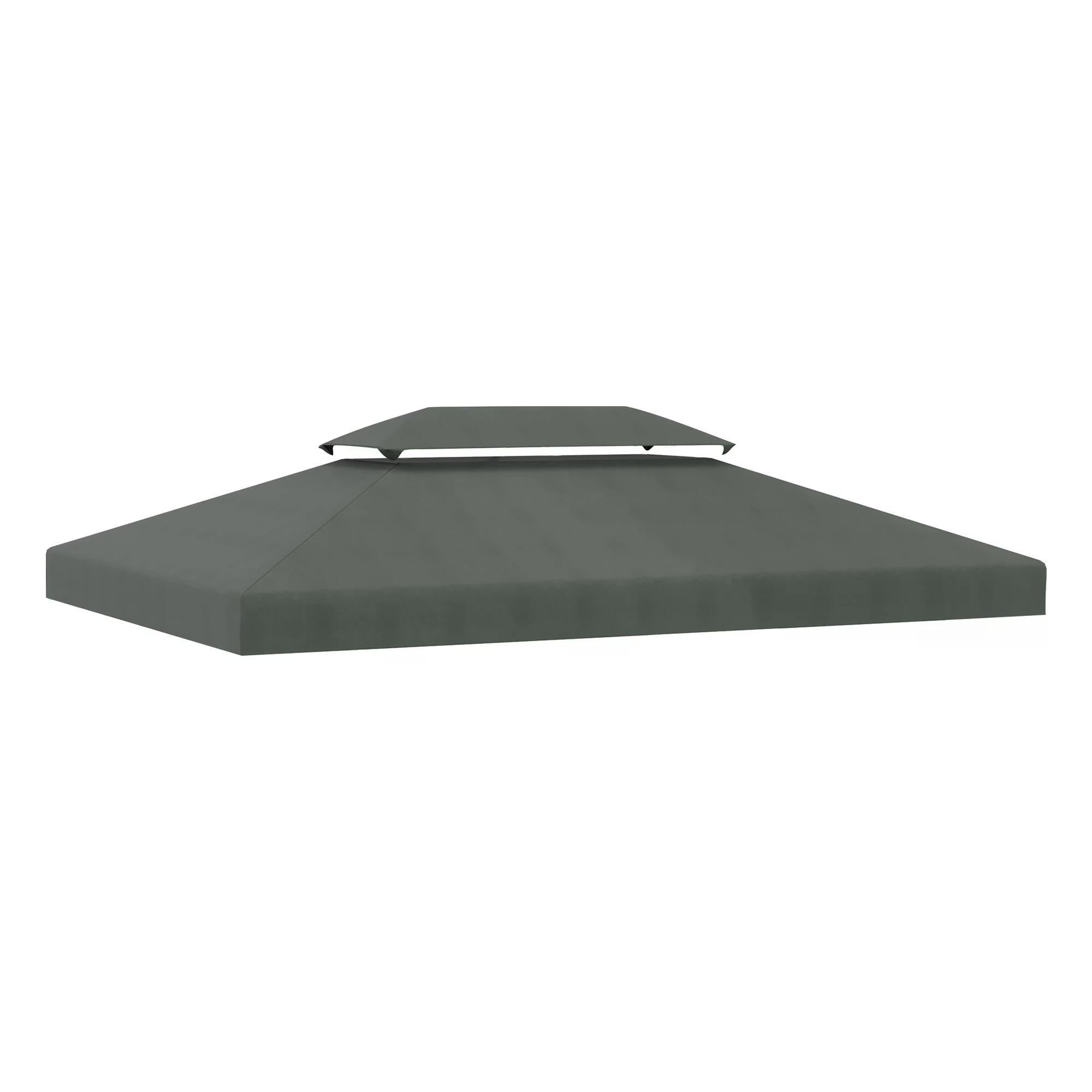 Replacement Gazebo Canopy Roof UV Resistant Polyester - Deep Grey