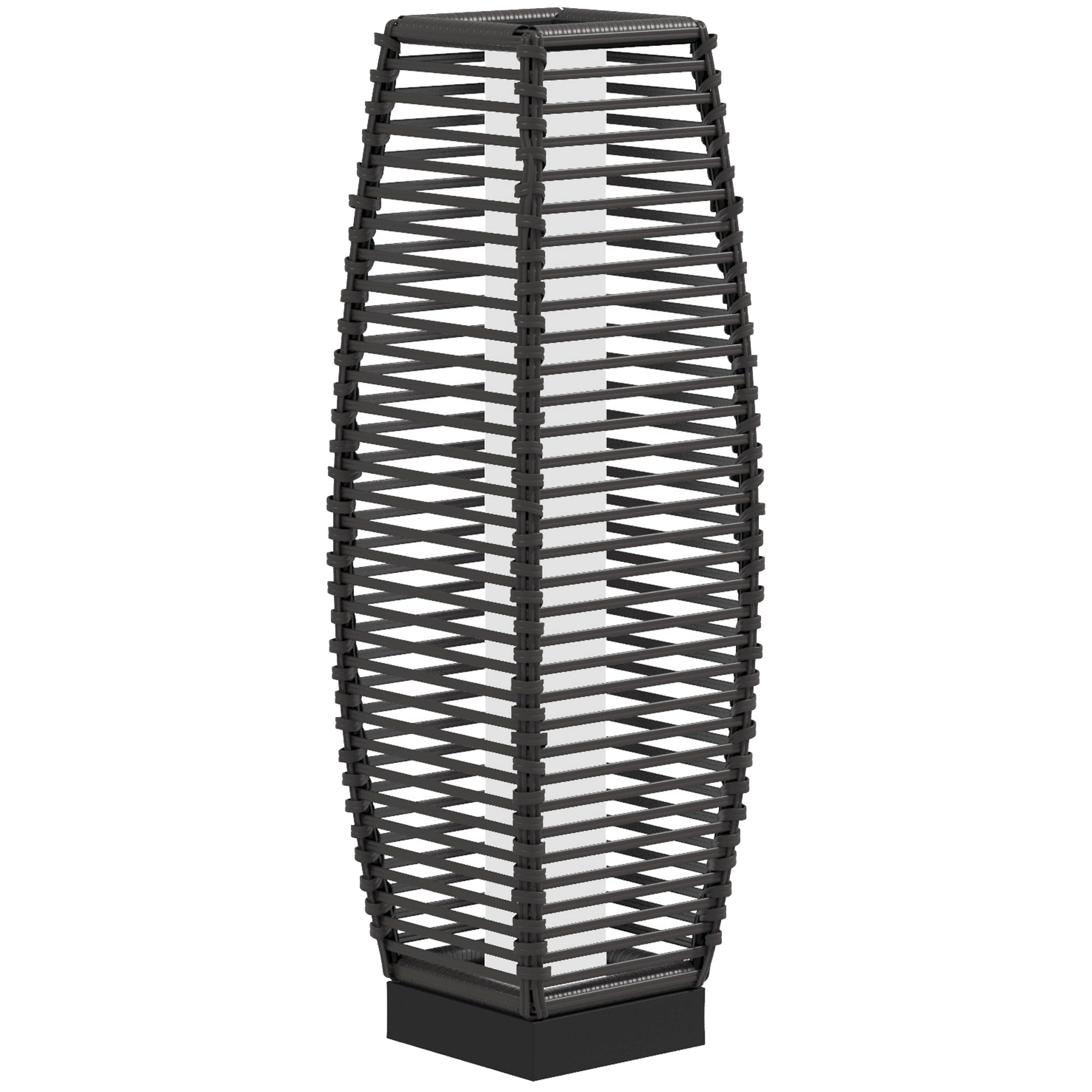 Solar Floor Lamp with Auto On/Off for Outdoor Garden - Grey