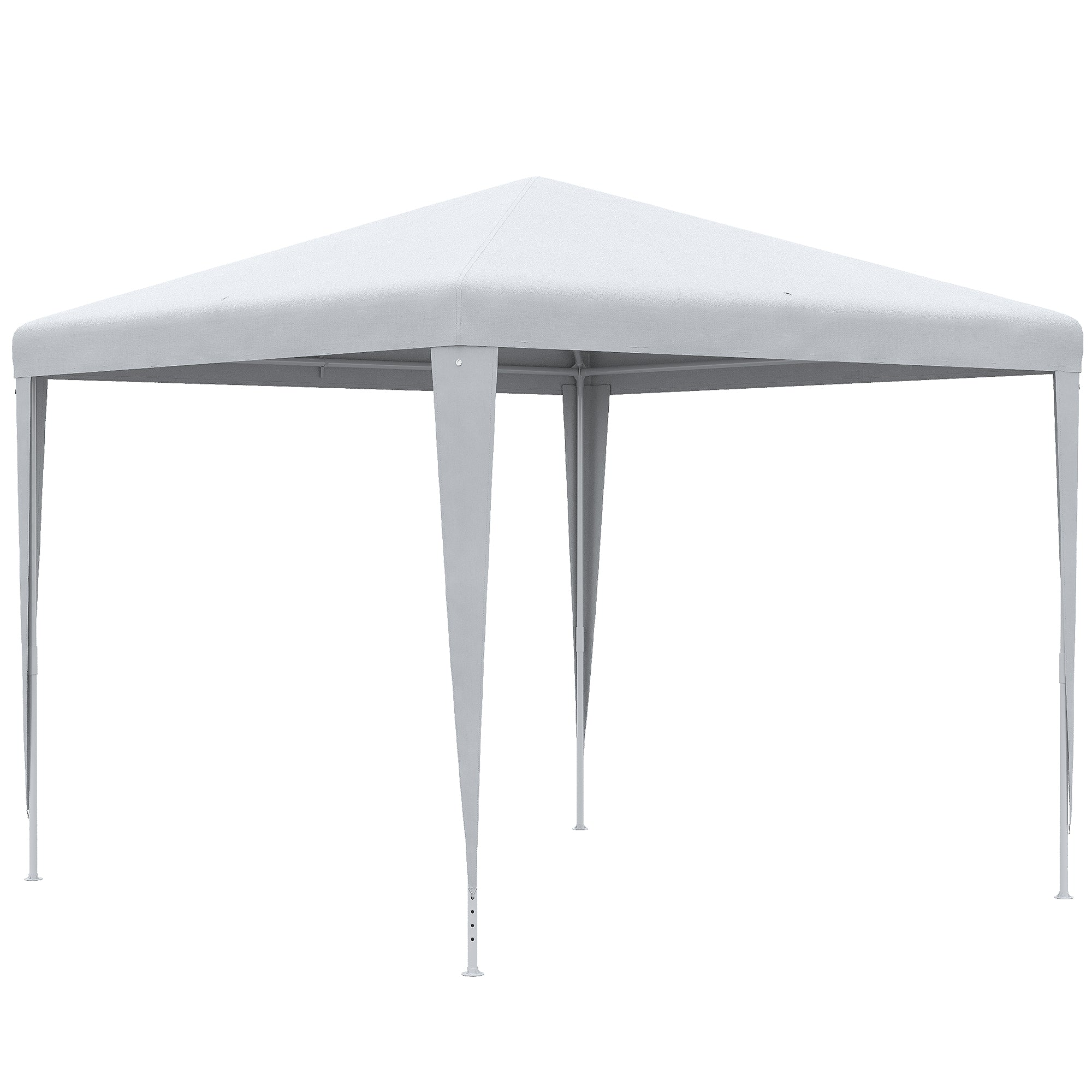 2.7m x 2.7m Garden Gazebo Party Marquee Tent with Steel Frame - White