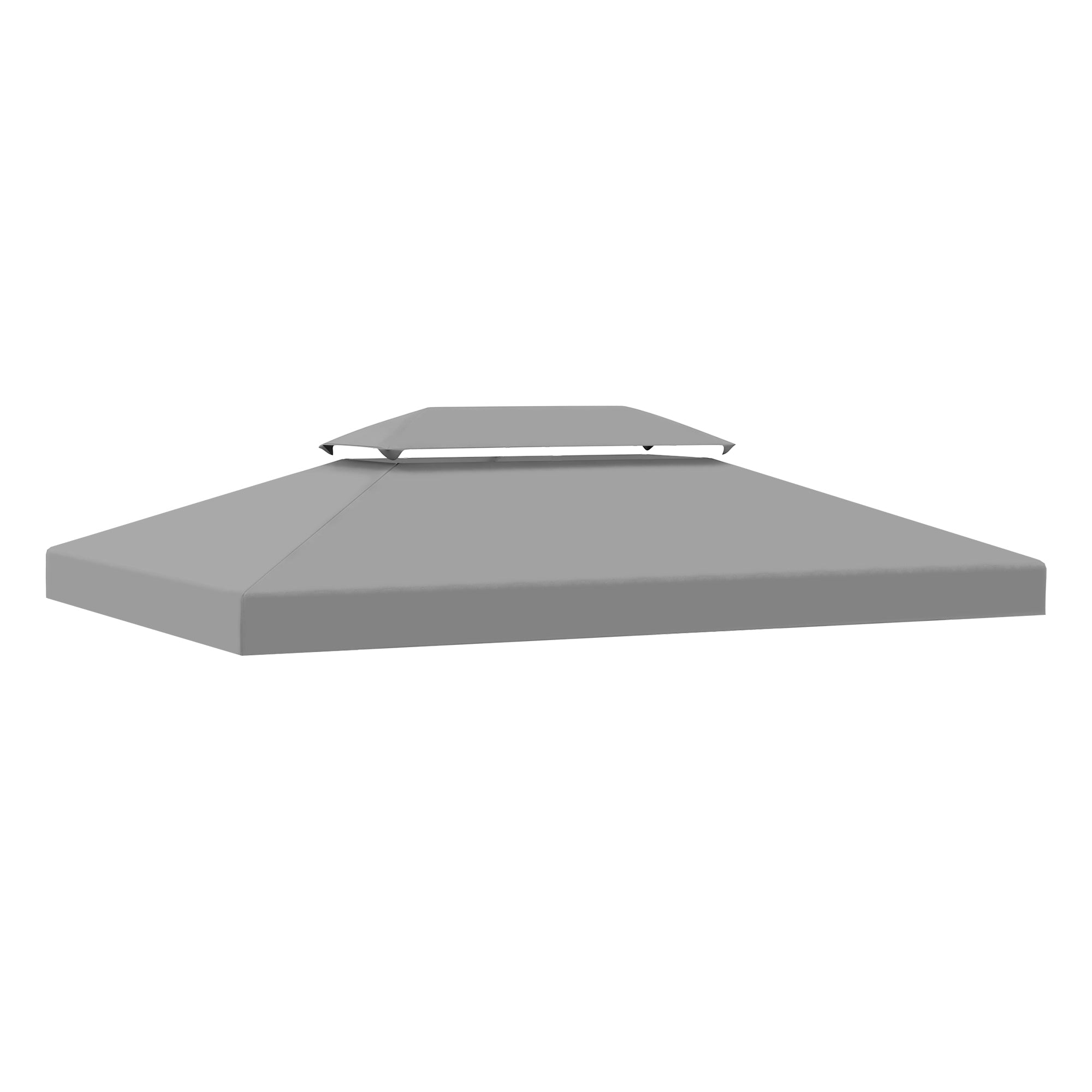 Durable UV Resistant Replacement Gazebo Roof Canopy - Light Grey