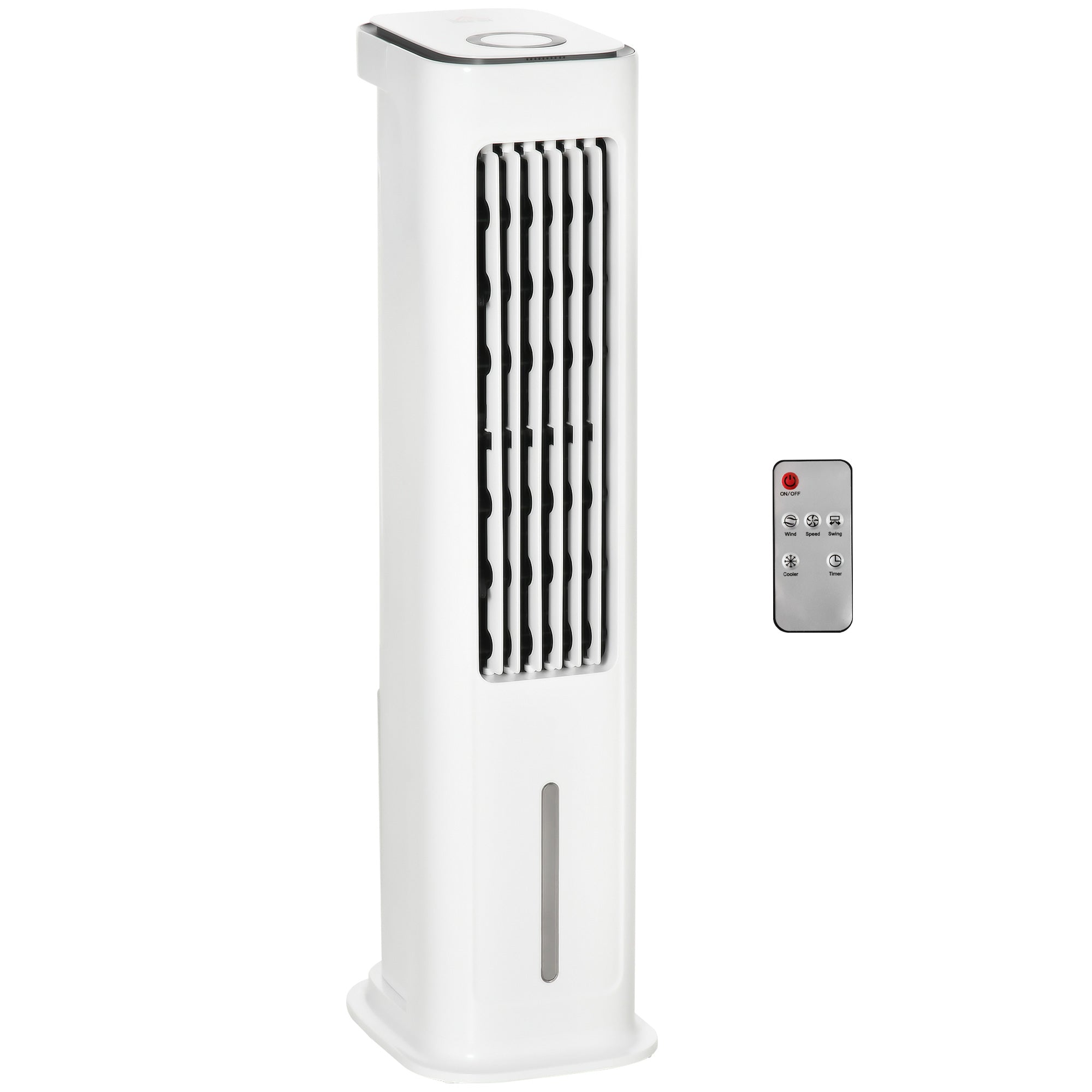 Evaporative Air Cooler with Remote Control and Timer - White