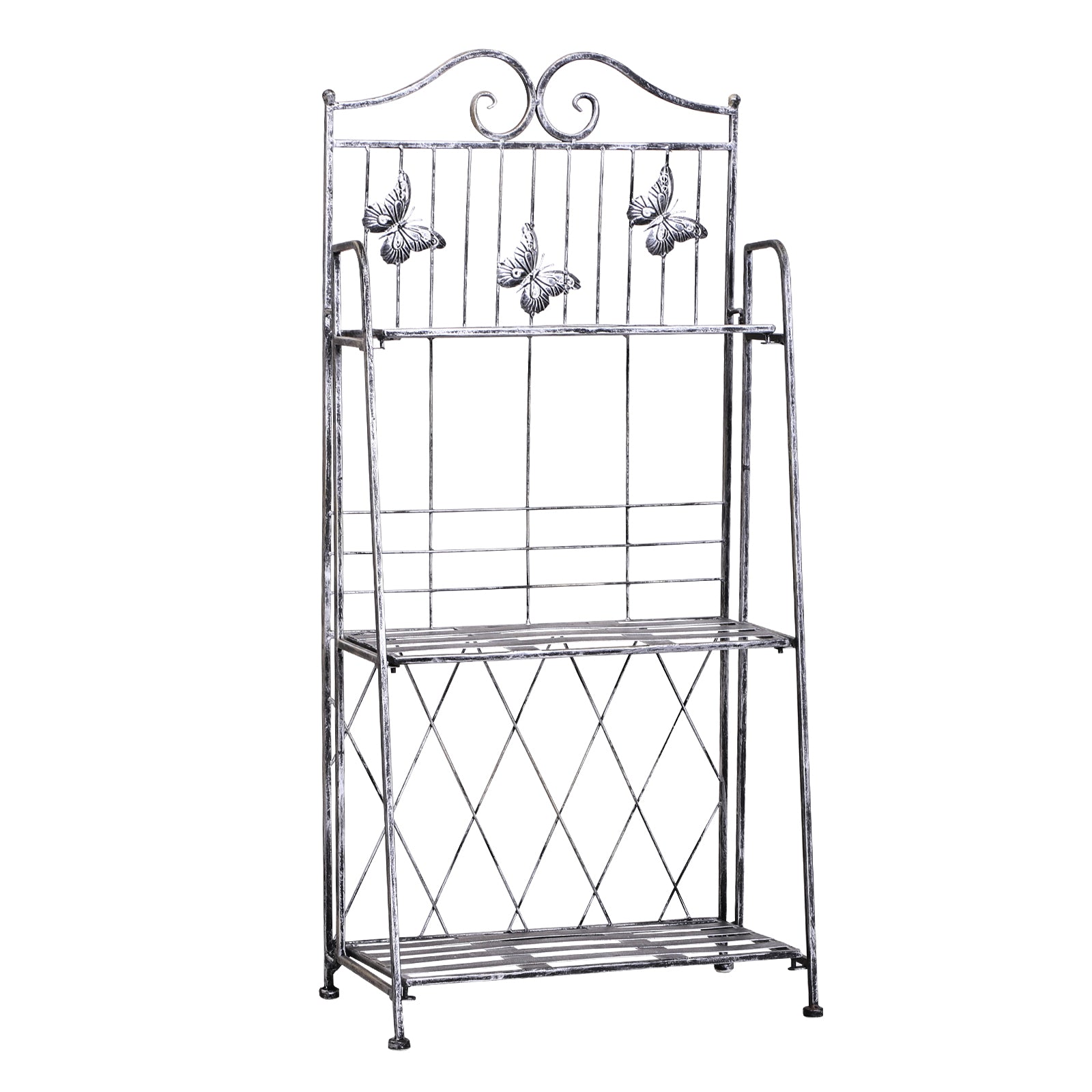 3 Tier Metal Plant Stand for Indoor Outdoor Use - Black
