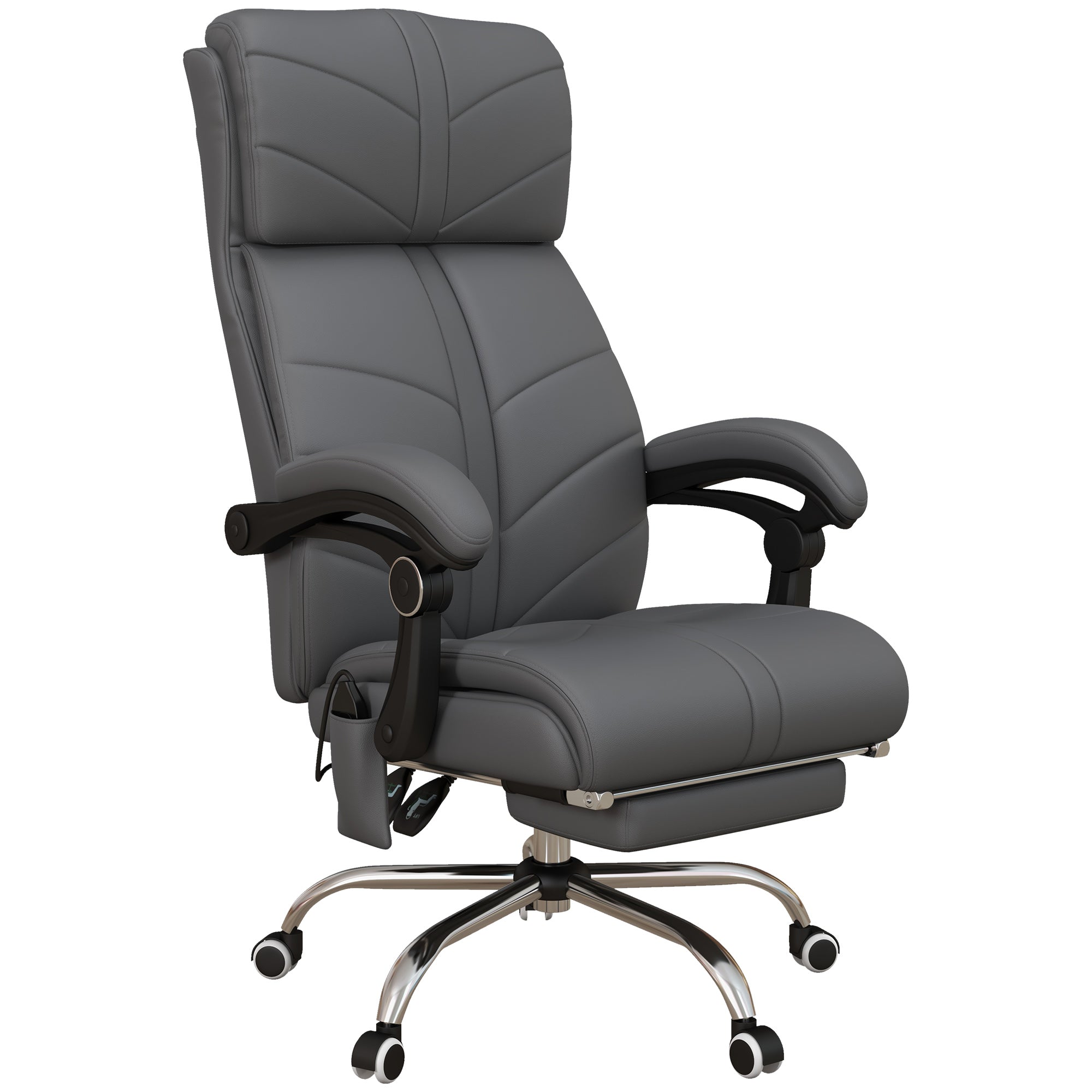 Vibration Massage Office Chair with Heat & Footrest