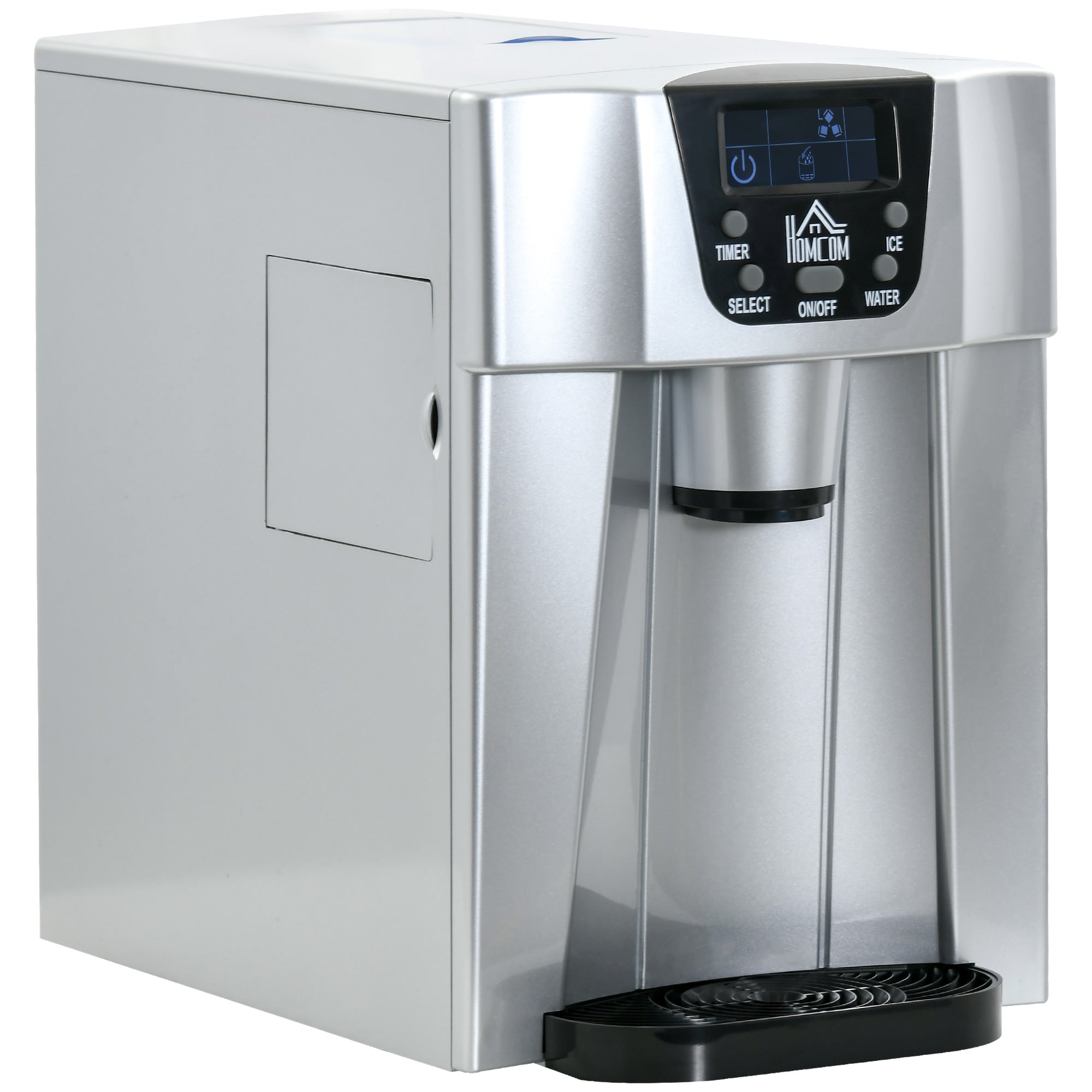 Countertop Ice Maker Machine with Water Dispenser 3L Tank - Silver