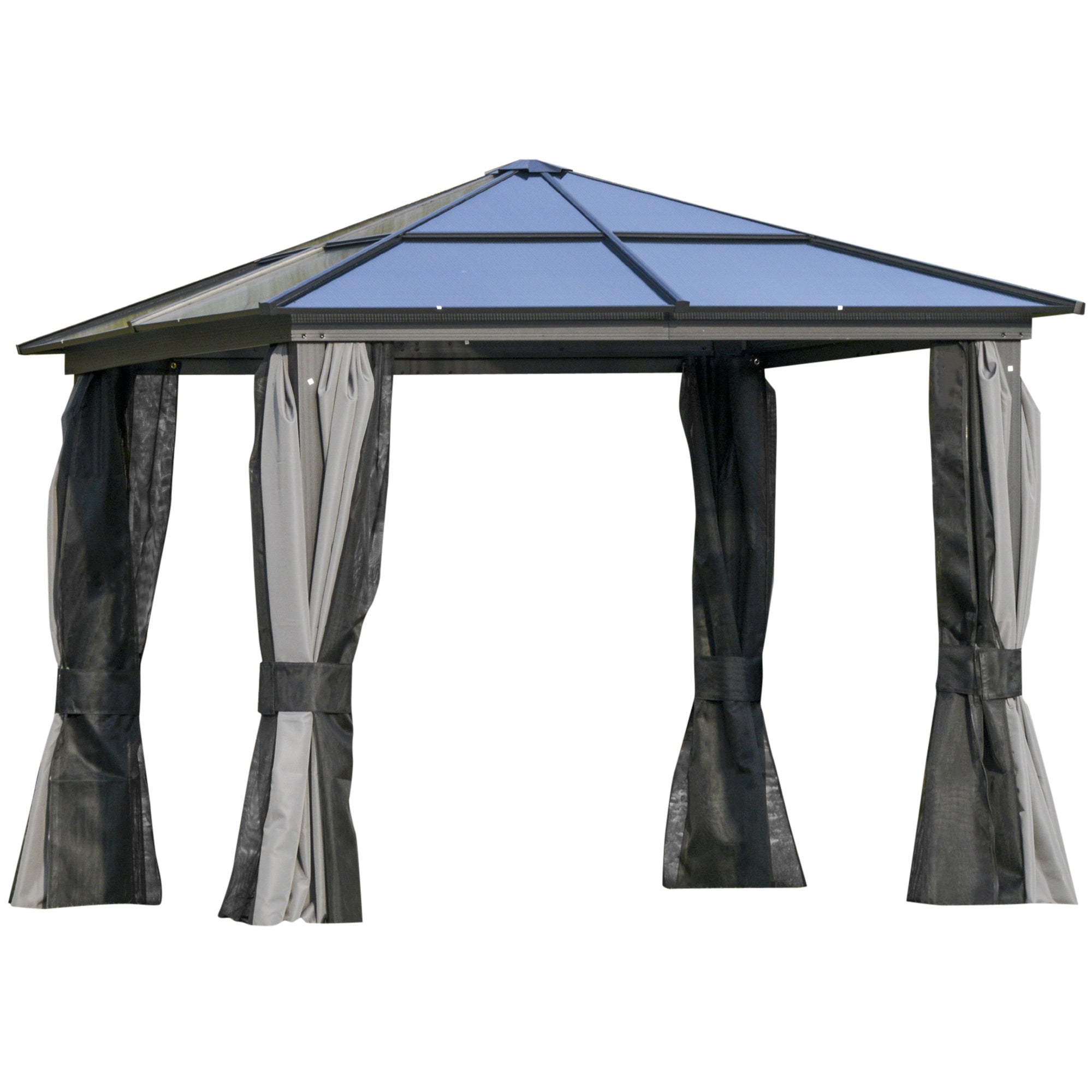 3 x 3 Metre Aluminium Frame Gazebo with UV Resistant Roof and Mosquito Netting