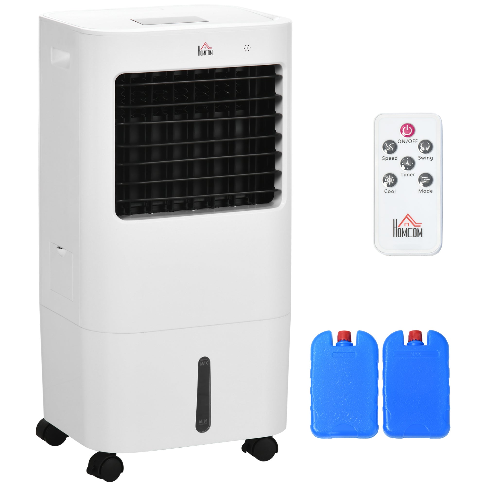 Mobile Air Cooler with 15L Water Tank and Oscillation - White