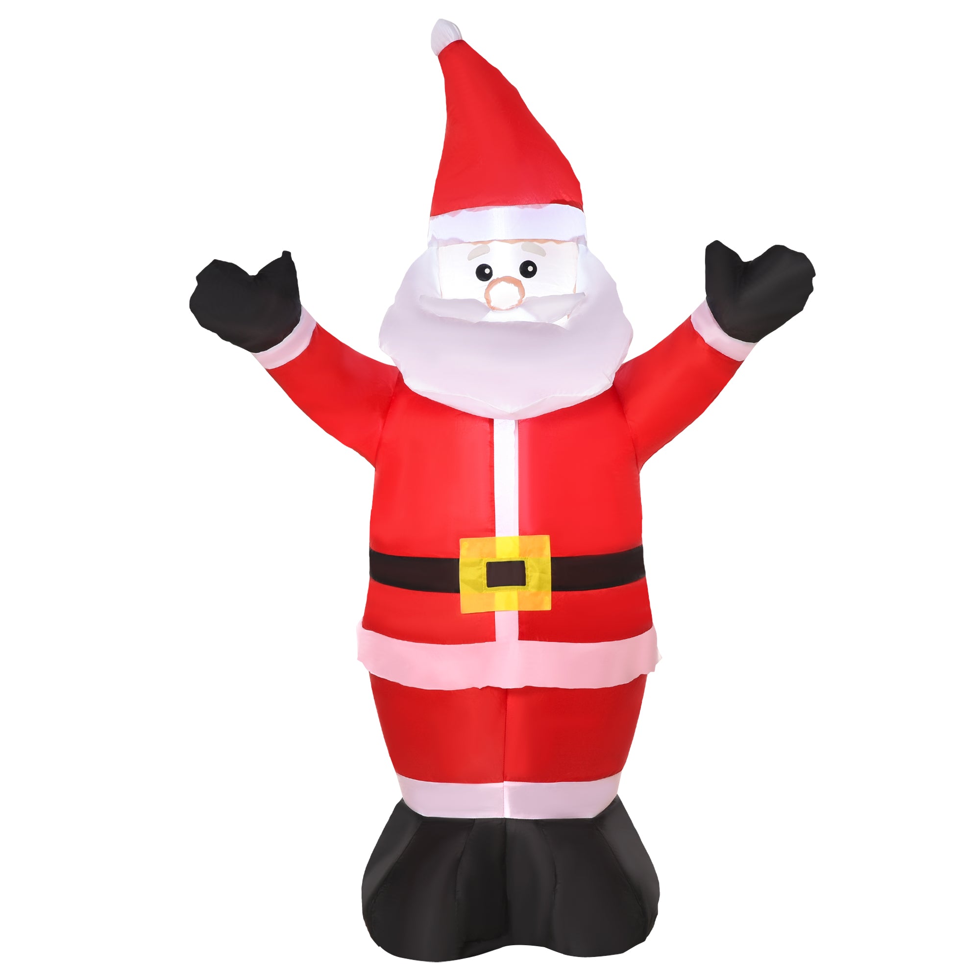 1.2m Inflatable Santa Claus with LED Light - Red