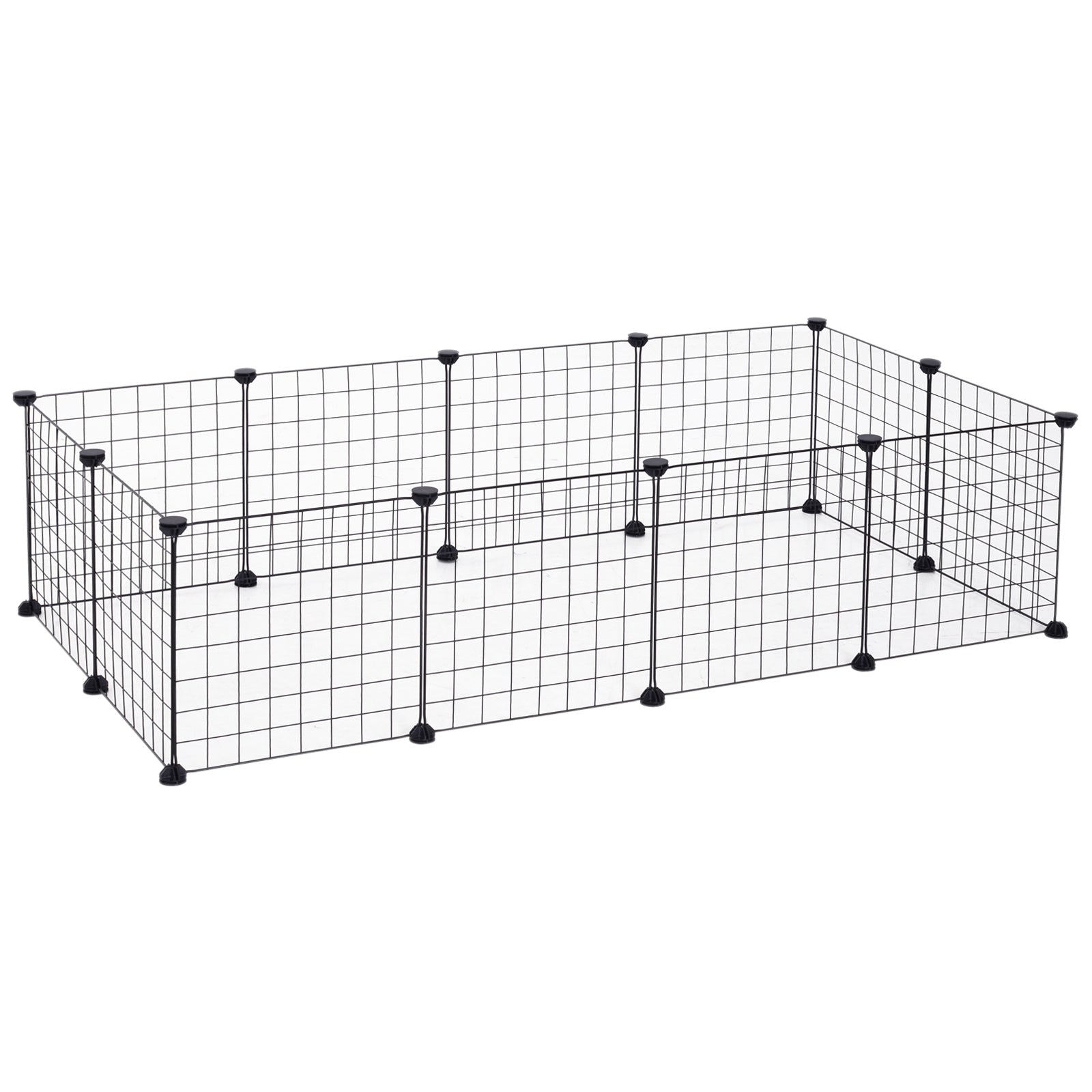 Modular Metal Wire Pet Playpen 106x73x36cm - Black