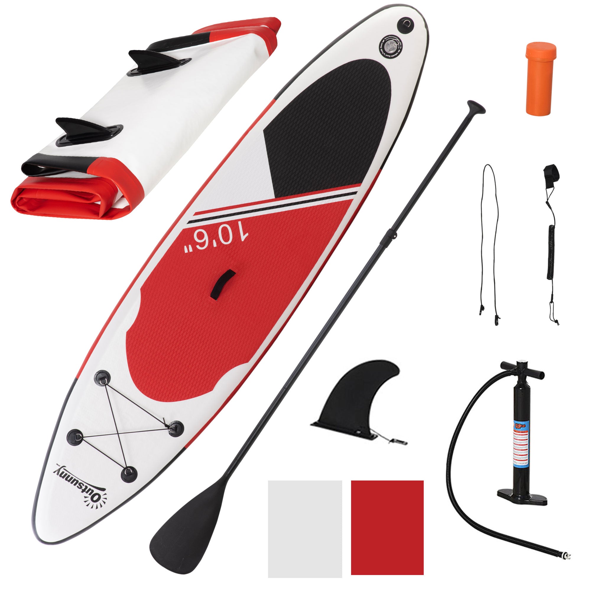 Inflatable Stand Up Paddle Board Kit with Non-Slip Deck - White