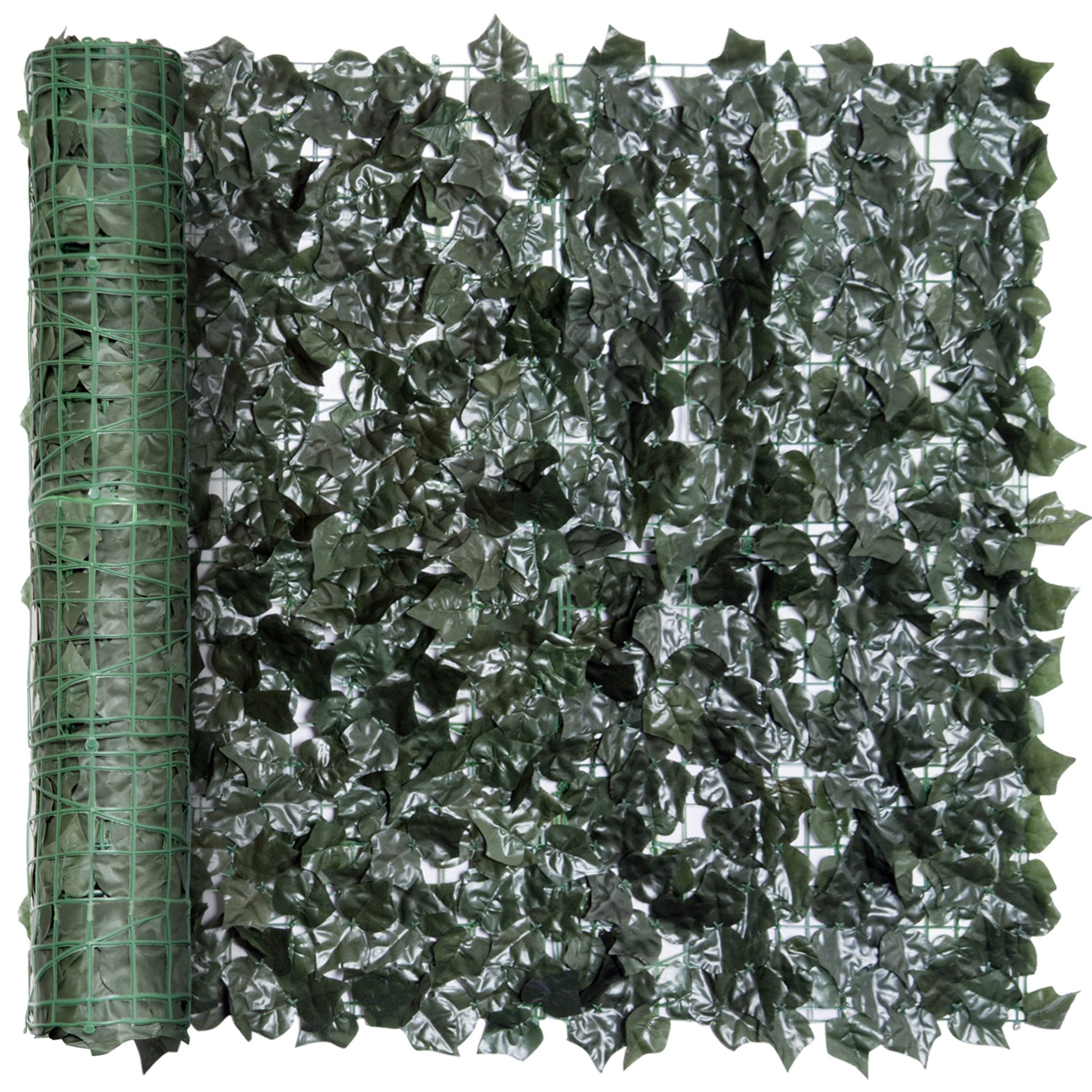 Artificial Leaf Screen Panel 2.4x1 m UV-Stabilised Privacy Fence - Dark Green
