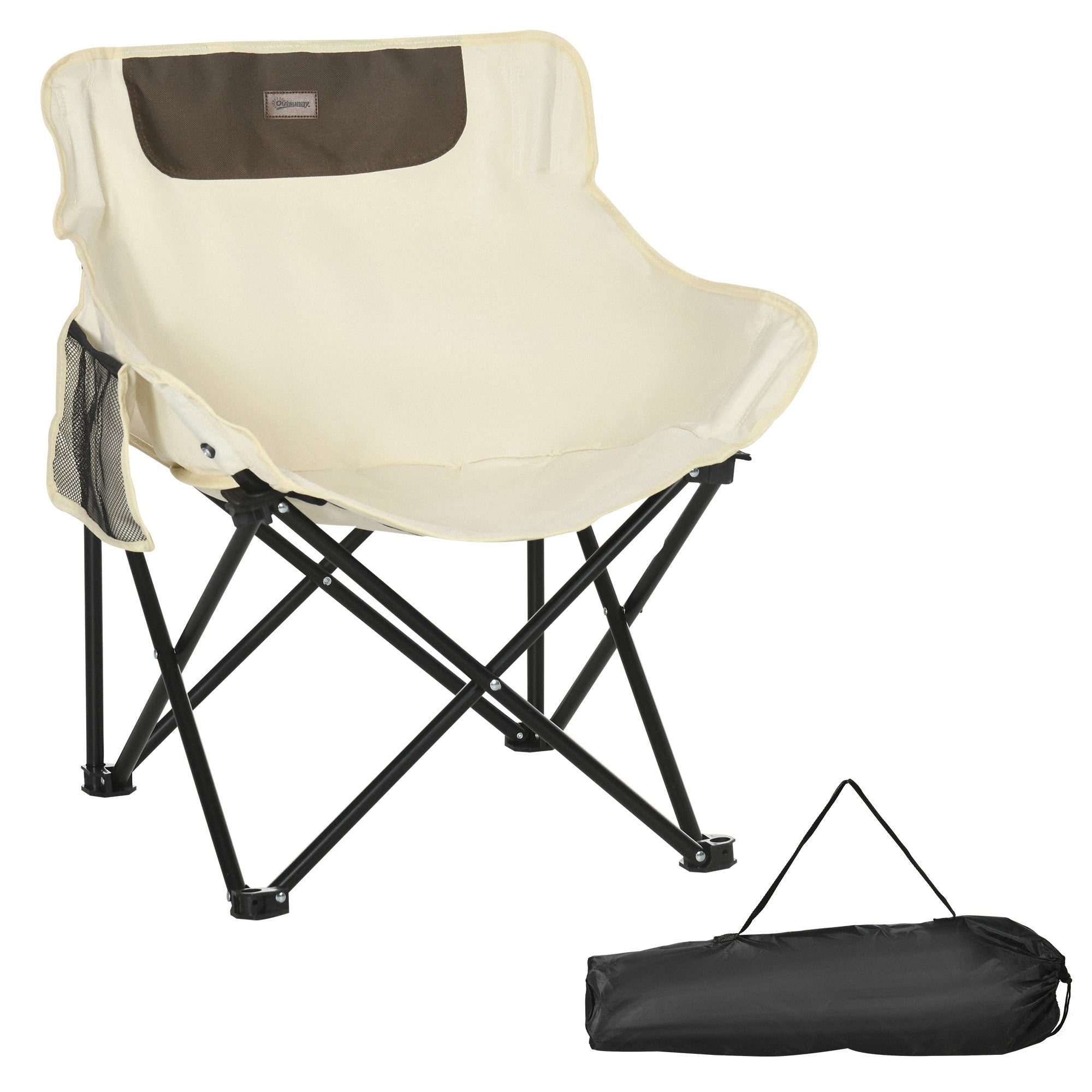 Lightweight Folding Camping Chair with Carry Bag - White