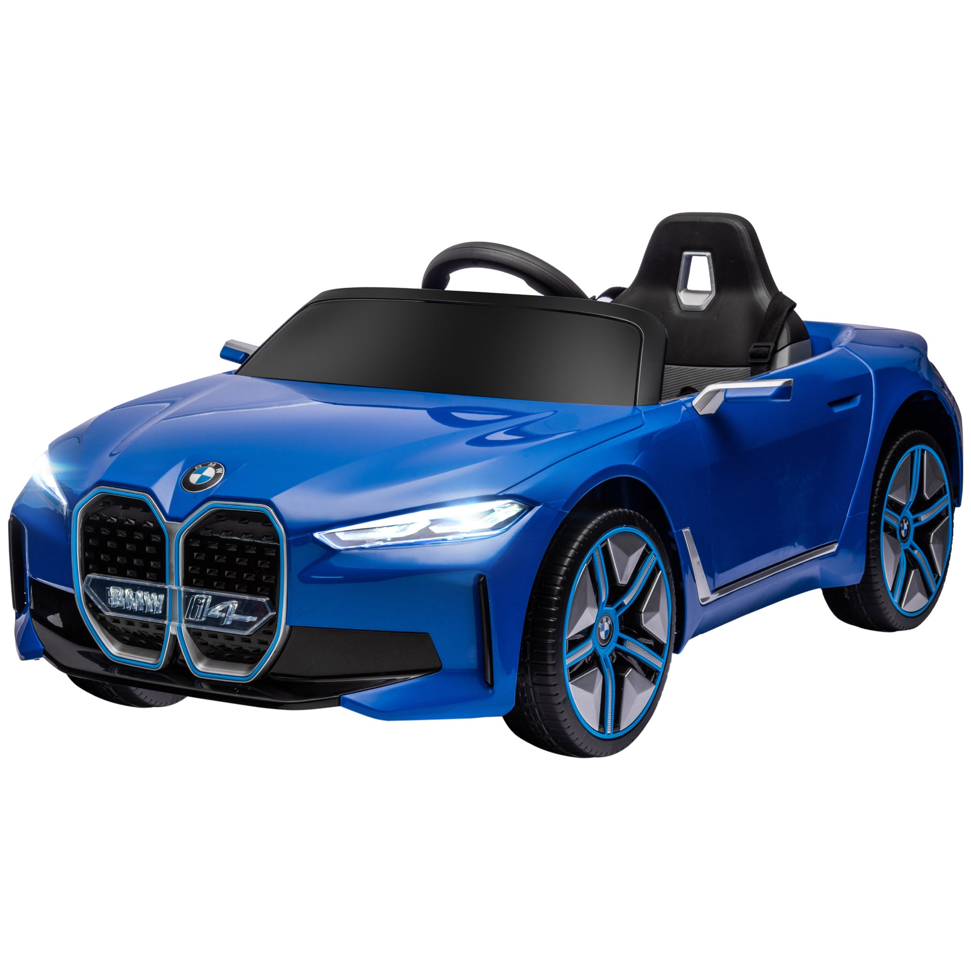 BMW i4 Licensed 12V Kids Electric Ride-On Car - Blue