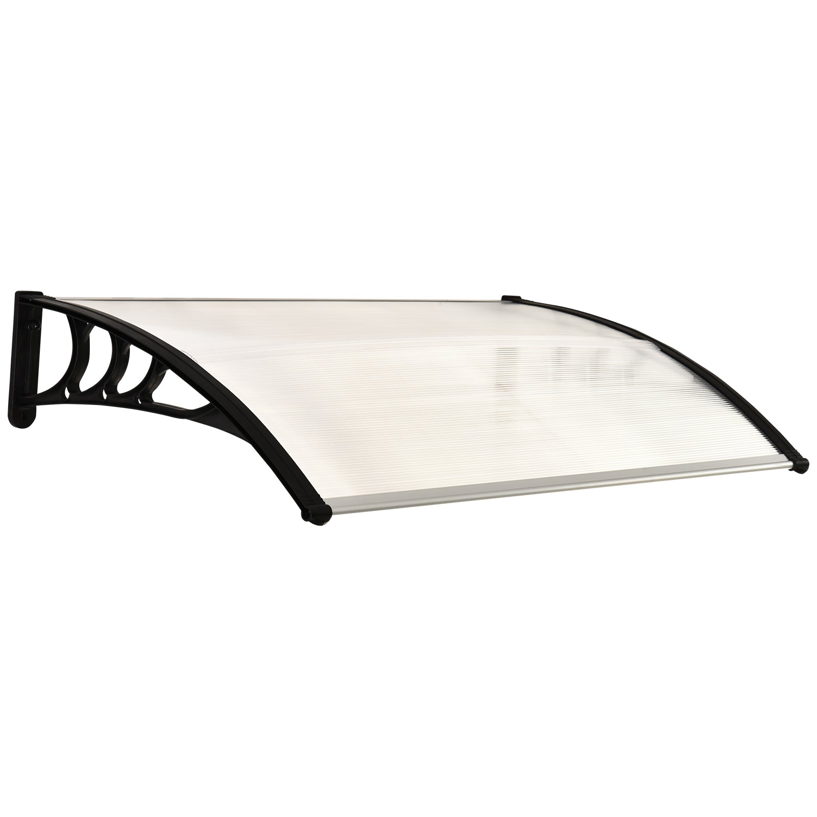 Curved Polycarbonate Door Canopy for Year-Round Weather Protection - Clear