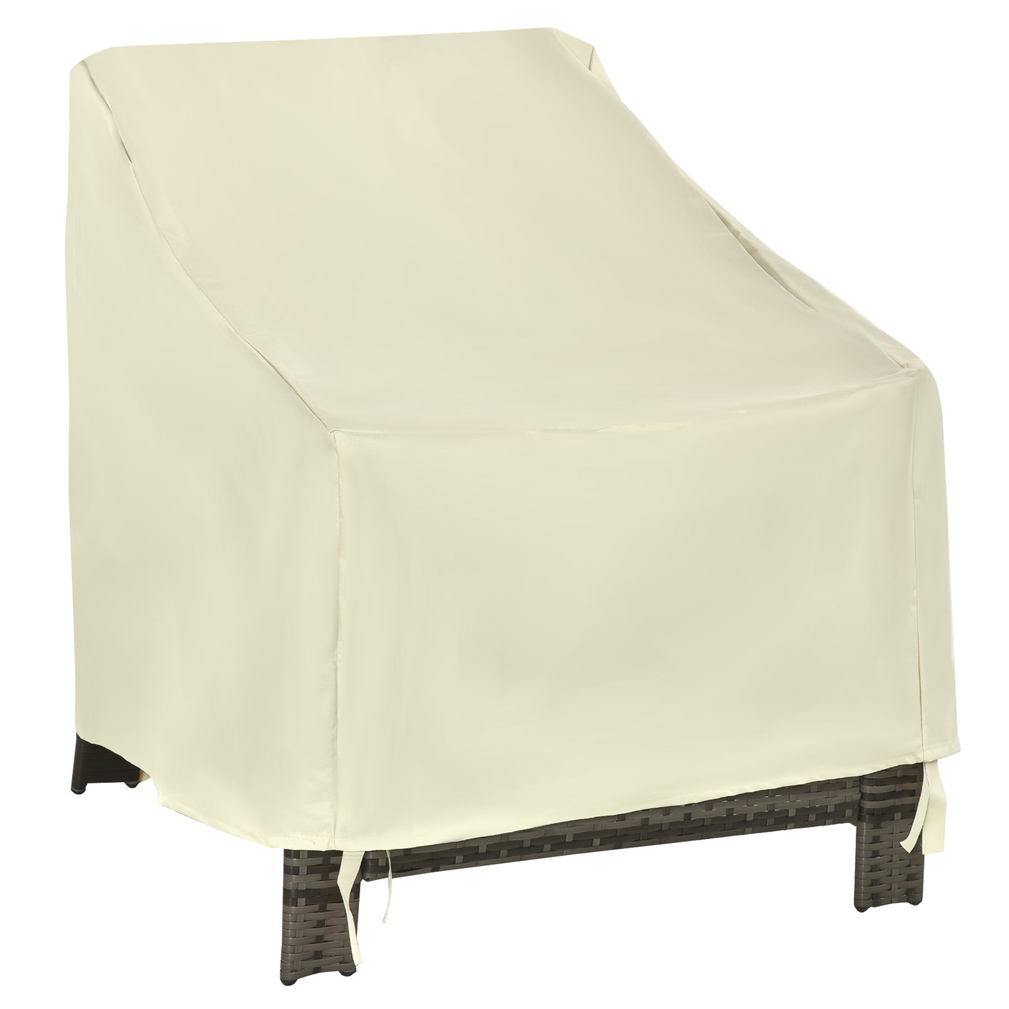 Waterproof Single Chair Garden Furniture Cover 600D Oxford Cloth - Beige