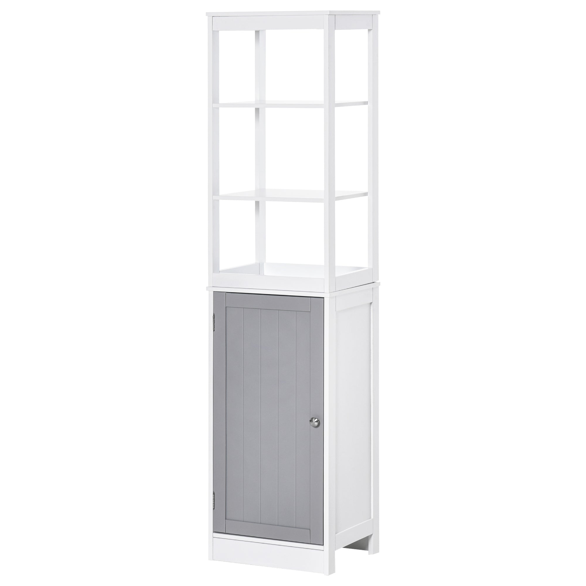 Slimline Bathroom Storage Cabinet with Multi-Purpose Functionality - White