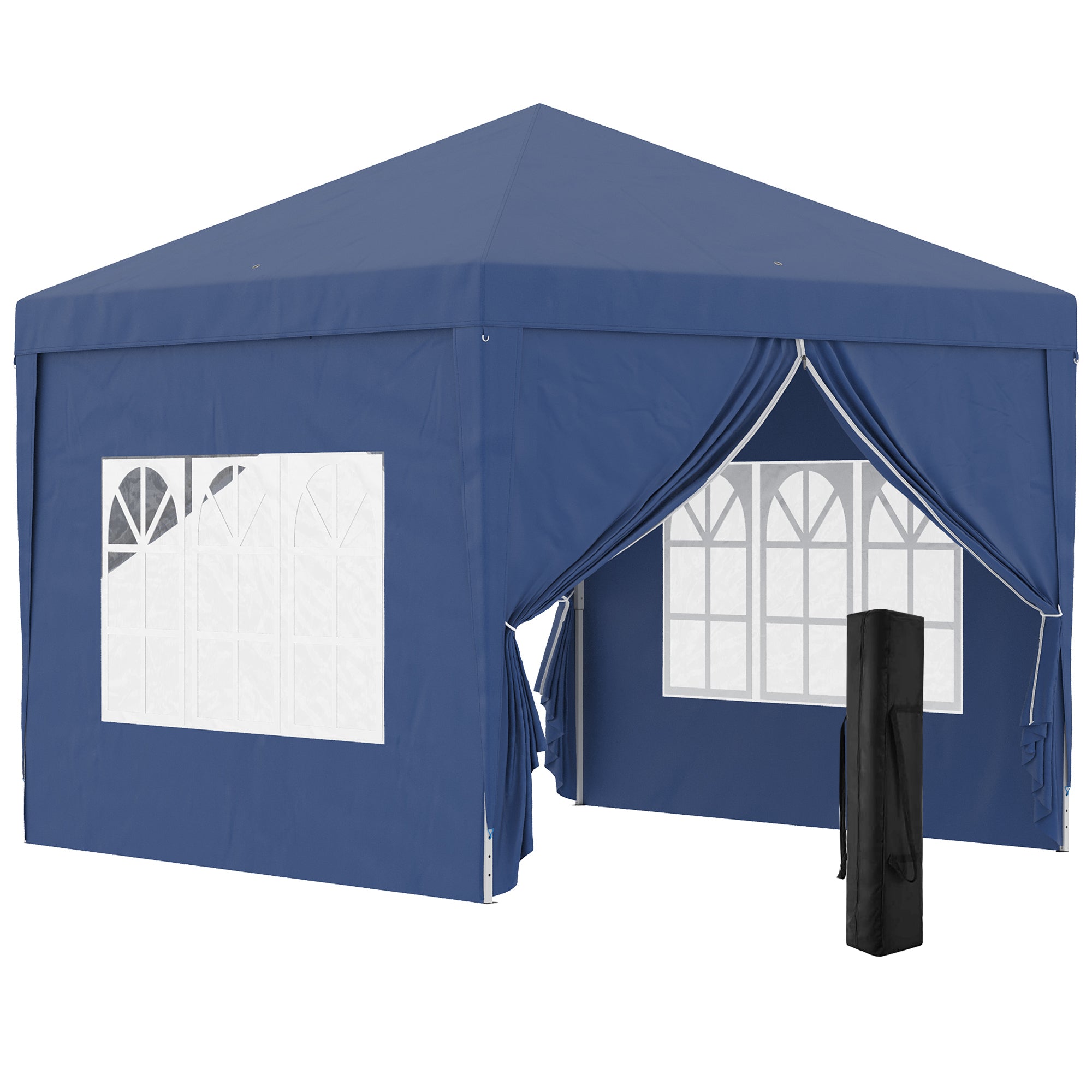3 x 3 Metres Pop Up Water Resistant Gazebo Tent Canopy - Blue