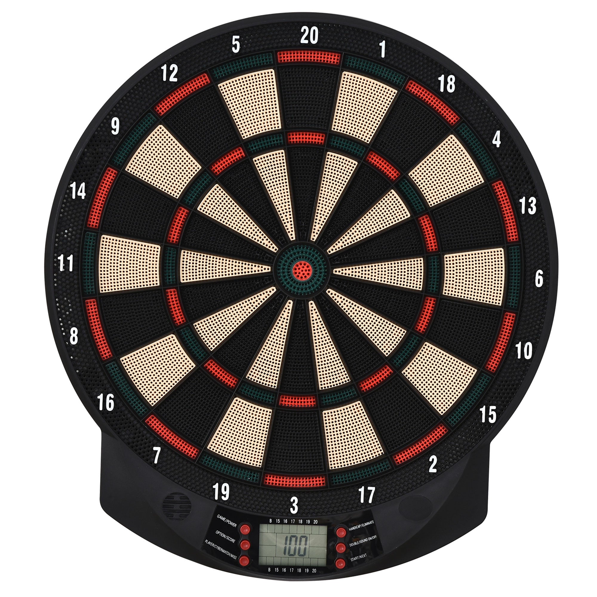 Electronic Plastic Dartboard with 6 Darts 9.5g - Black