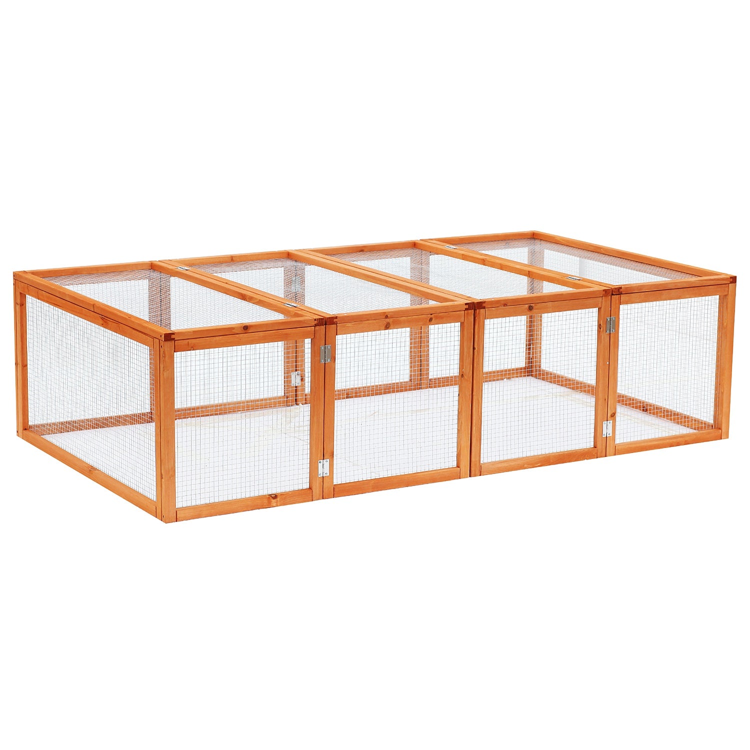 Rabbit Hutch with Mesh Wire 181x100x48 cm - Natural Wood
