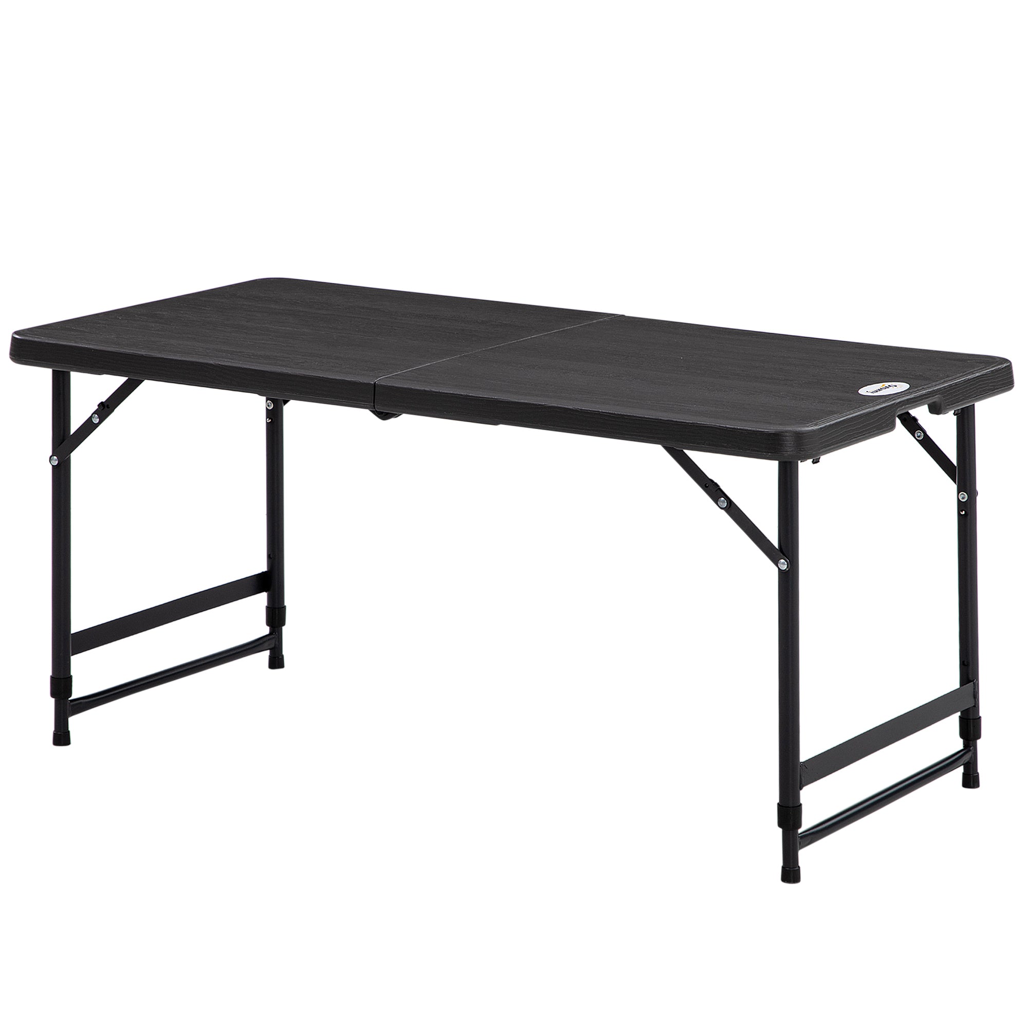 Foldable Adjustable Height Patio Dining Table for 4 - Dark Grey
