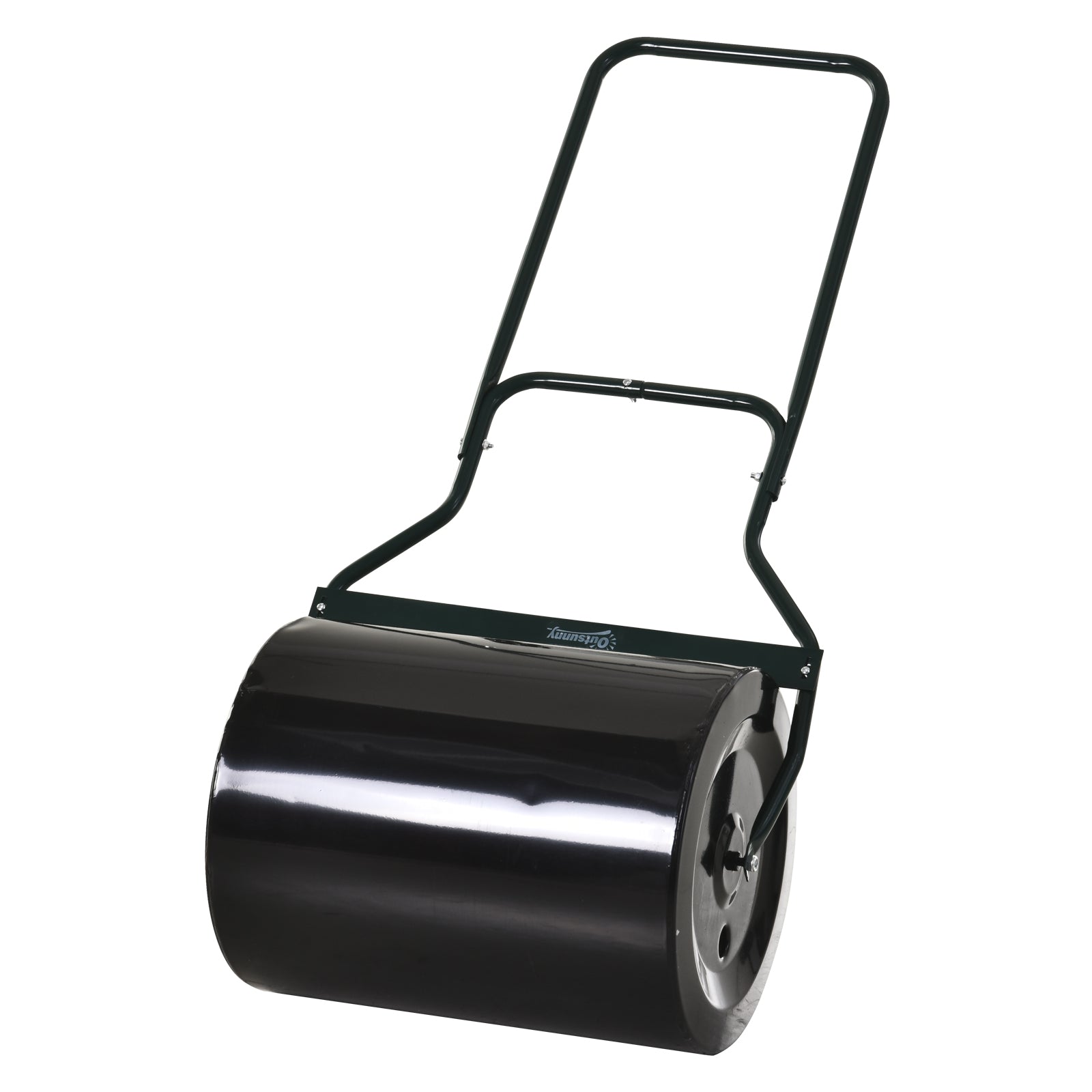 Steel Garden Lawn Roller with Fillable Cylinder and Handle - 50cm