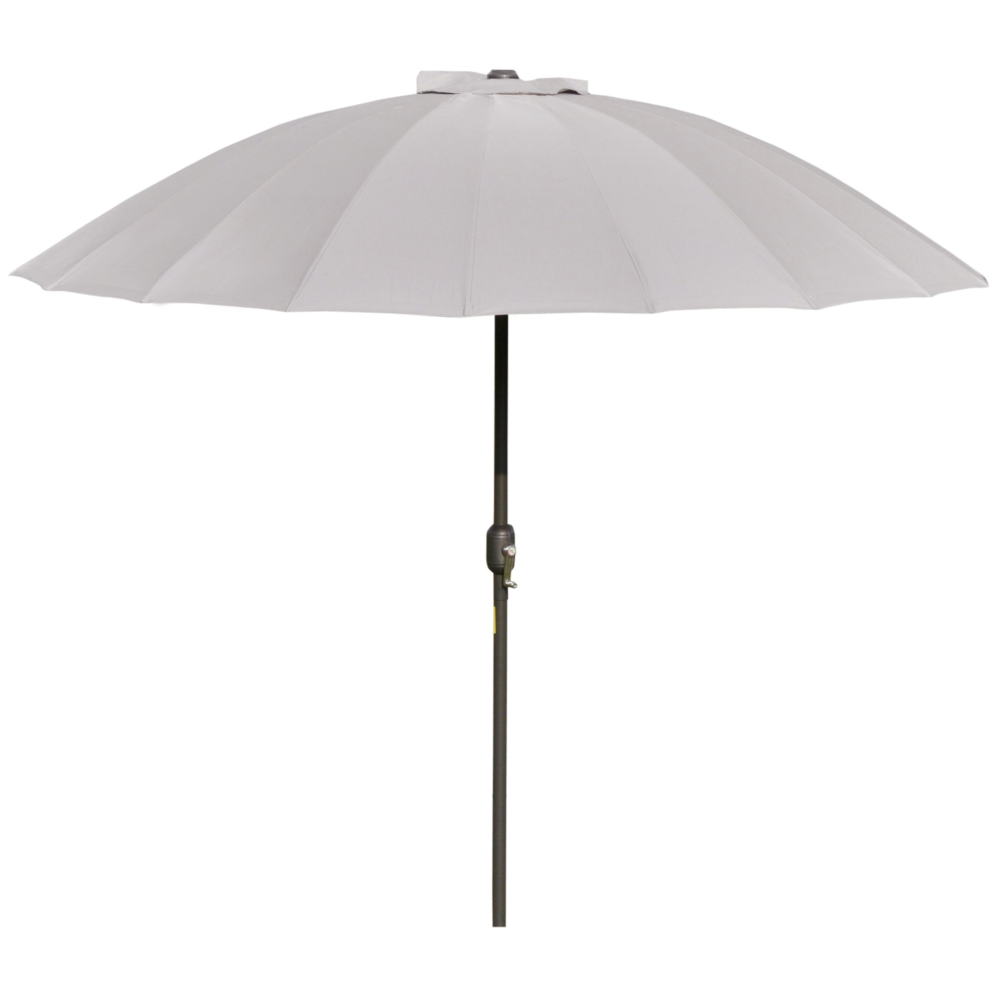 2.5m Adjustable Outdoor Garden Parasol with Crank and Tilt - Light Grey