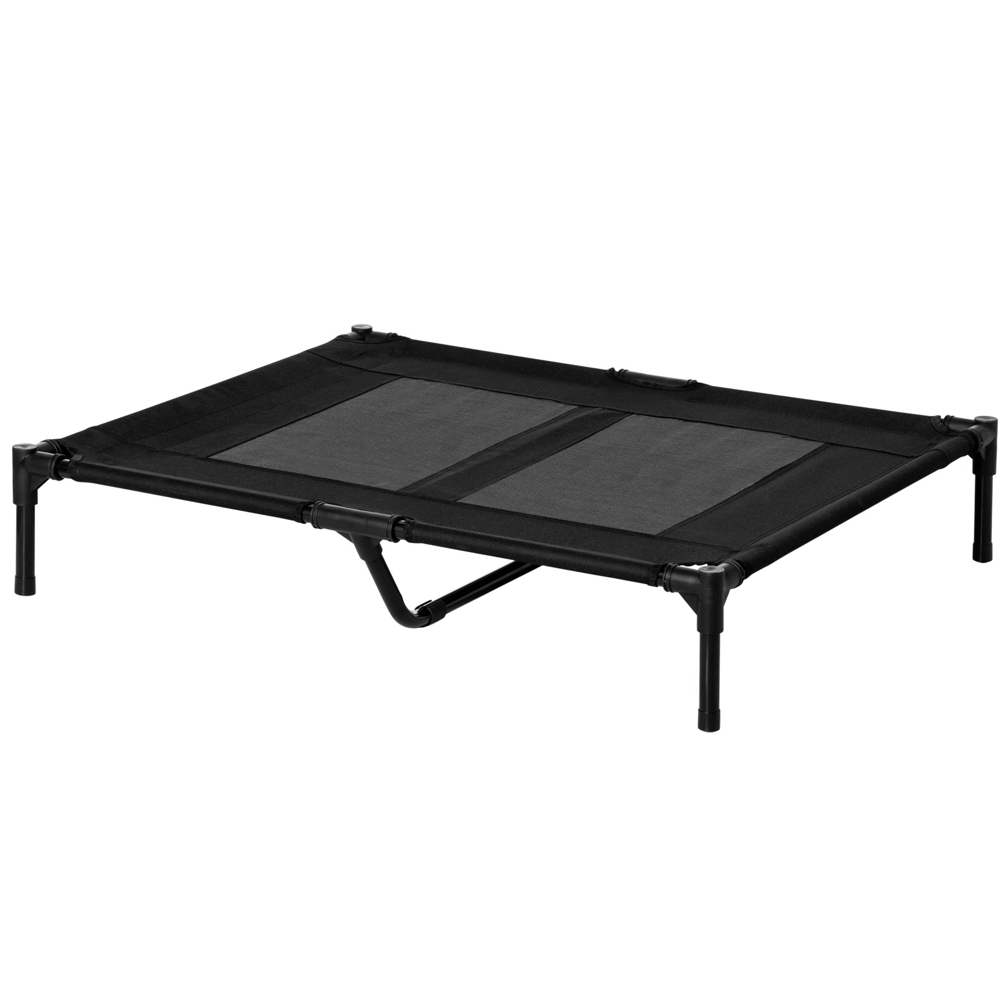 Large Elevated Pet Bed for Indoor and Outdoor Comfort - Black