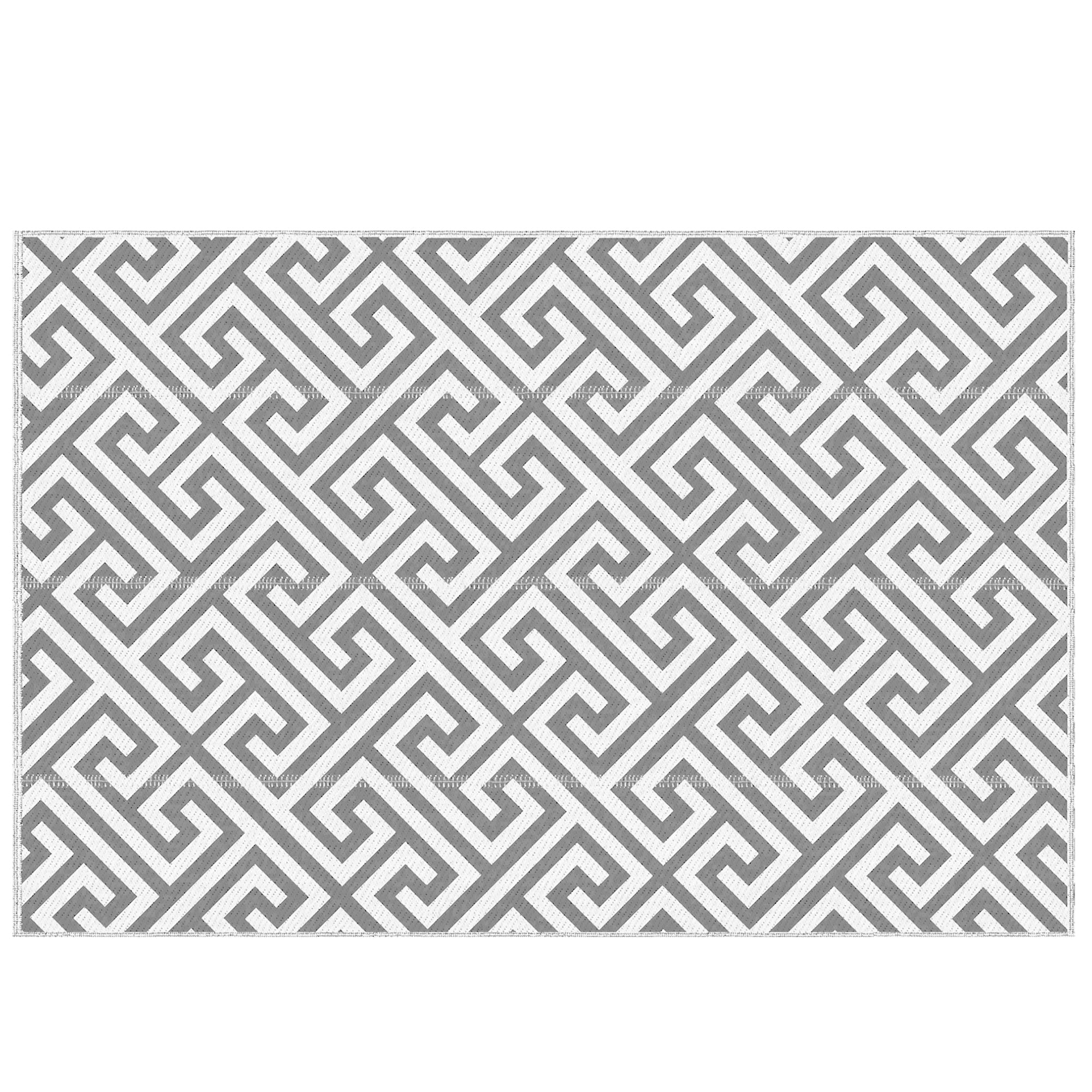 Outdoor Rug Reversible Mat Plastic Straw Rug Portable RV Camping Mat for Garden Picnic Indoor, 152x243cm, Light Grey