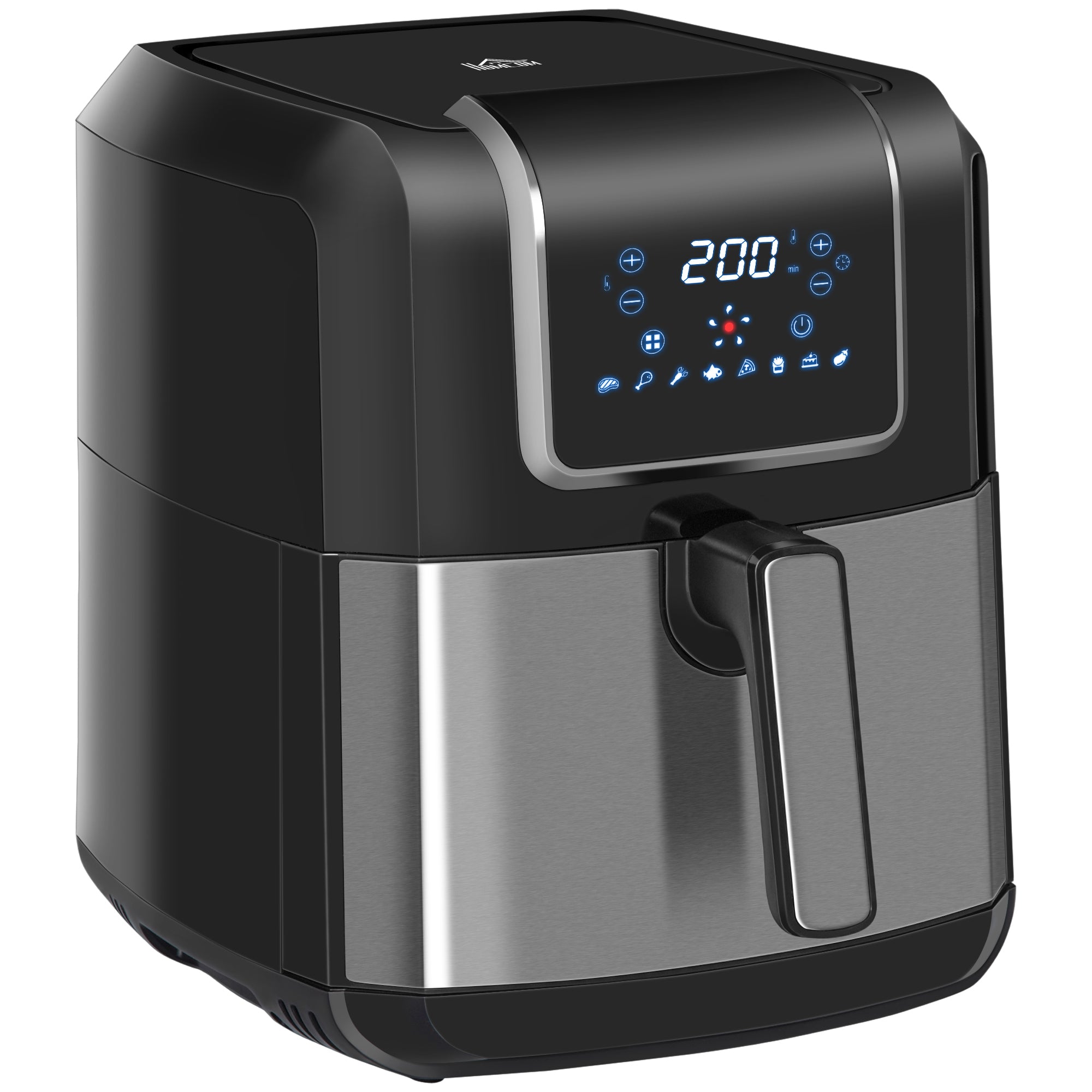 6.5L Digital Air Fryer Oven with Adjustable Temperature - Black