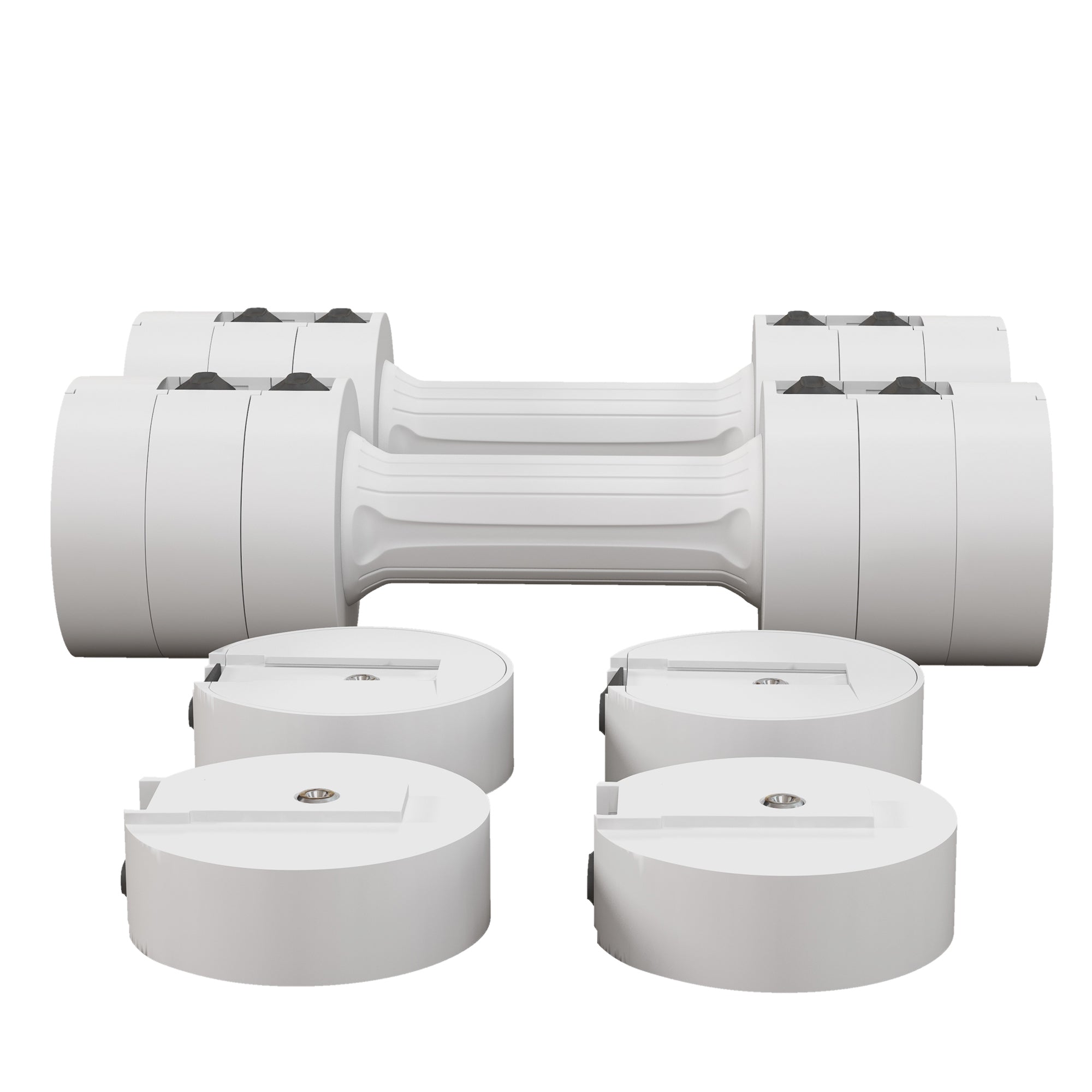 Set of 2 Adjustable Steel Dumbbells 5kg - Home Gym Workout