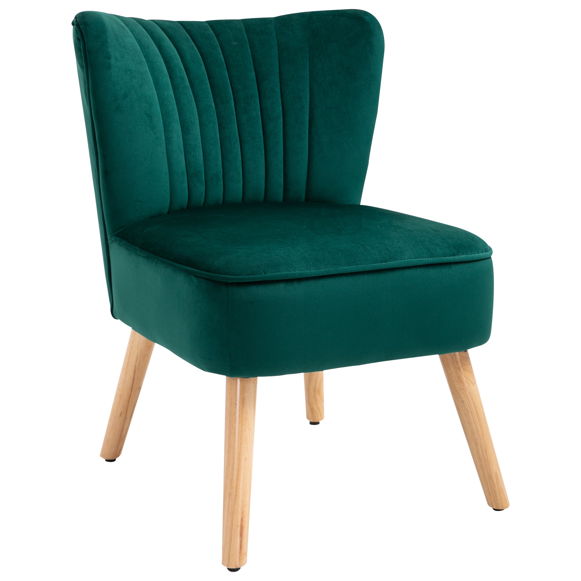 Modern Accent Chair with Thick Padding for Ultimate Comfort - Green