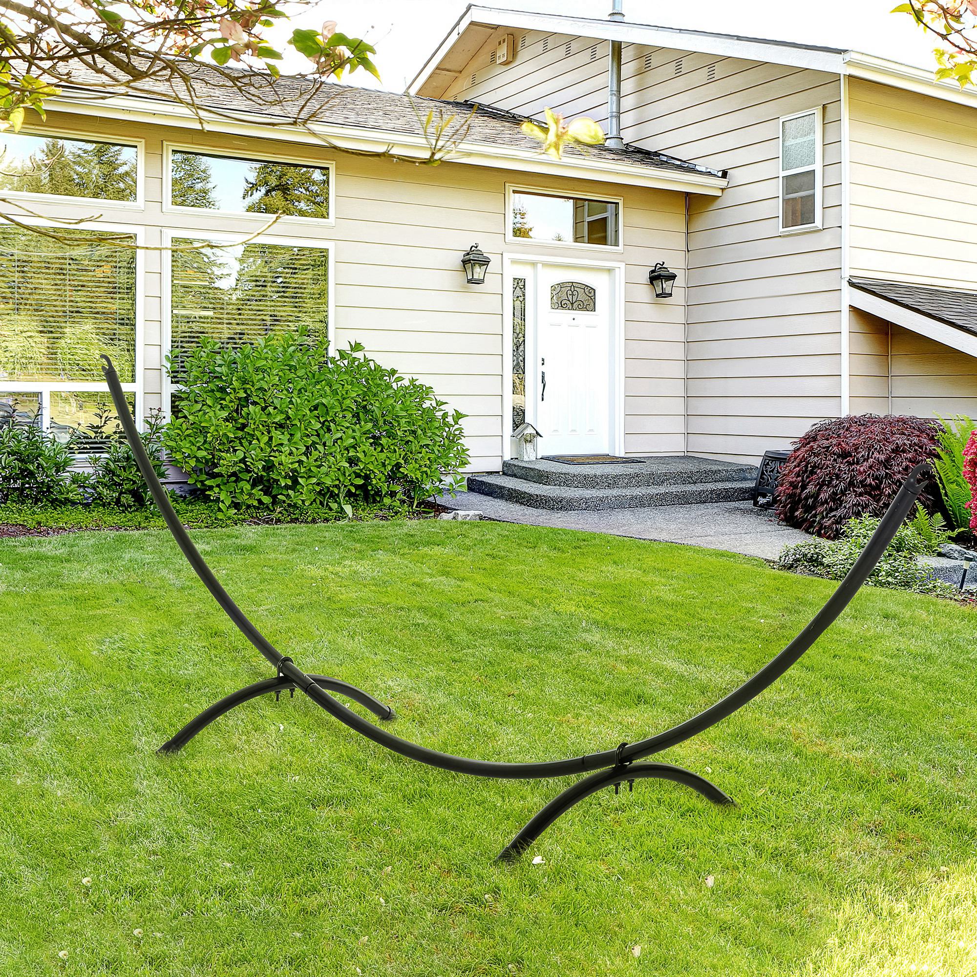 Durable Metal Hammock Stand for 3 Meter Hammocks - Powder Coated Black