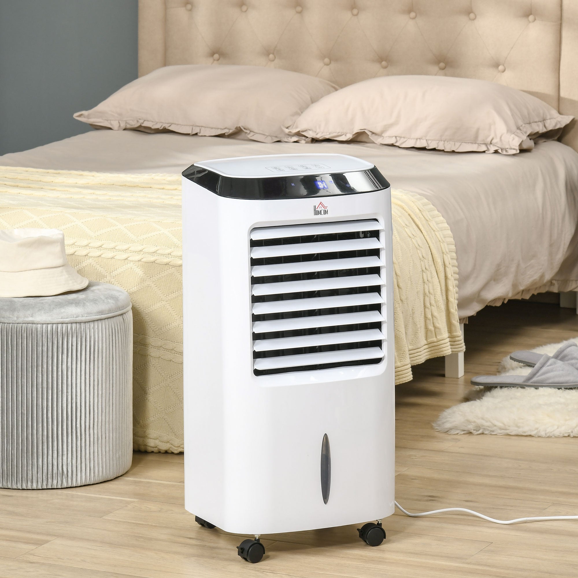 Portable Evaporative Air Cooler with Remote Control - White