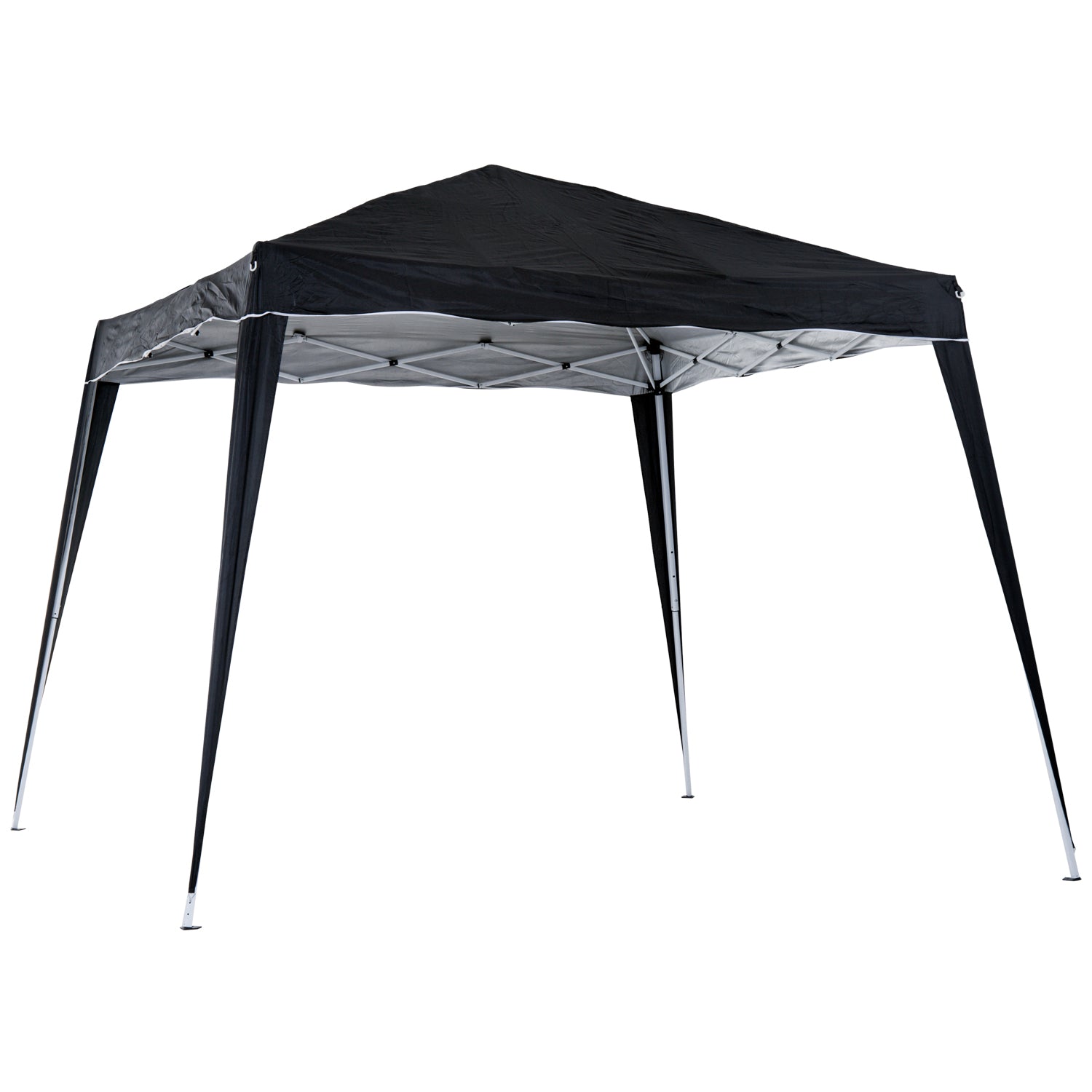 Pop-Up Tent 3x3x2.4 m with Steel Frame and UV Protection - Black