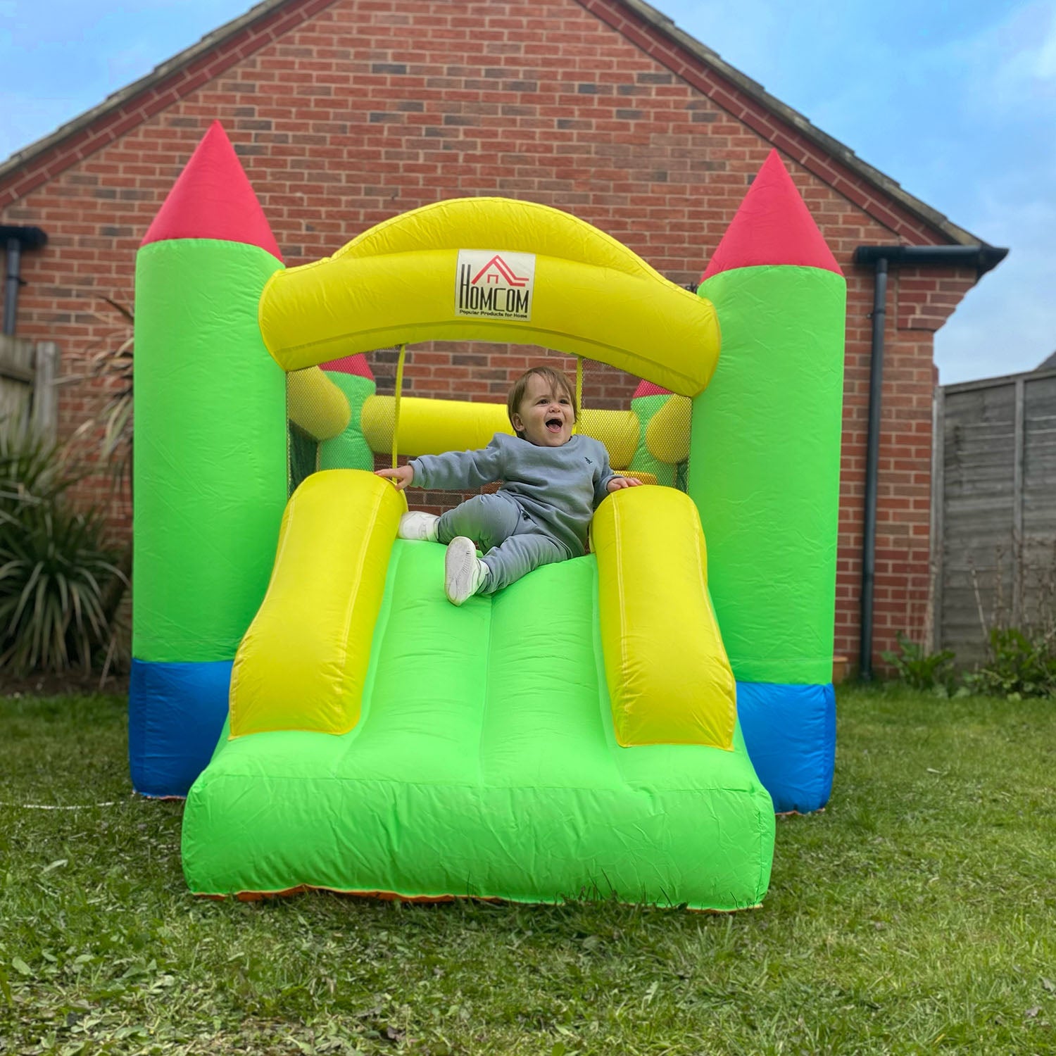 Inflatable Kids Bounce Jumper with Blower - Multi-colour
