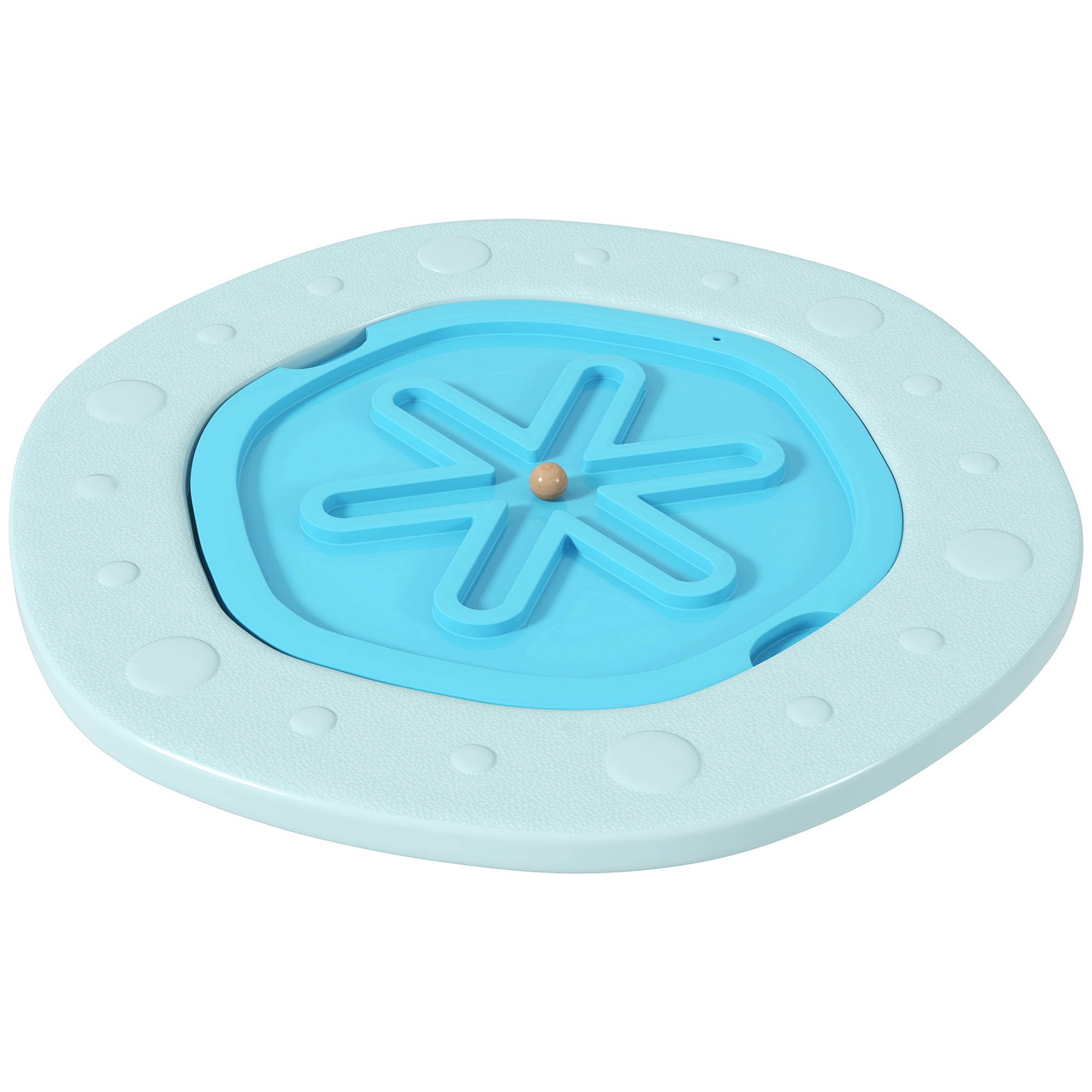 Kids Two-In-One Balance Wobble Board with Ball for Coordination and Motor Skills - Blue