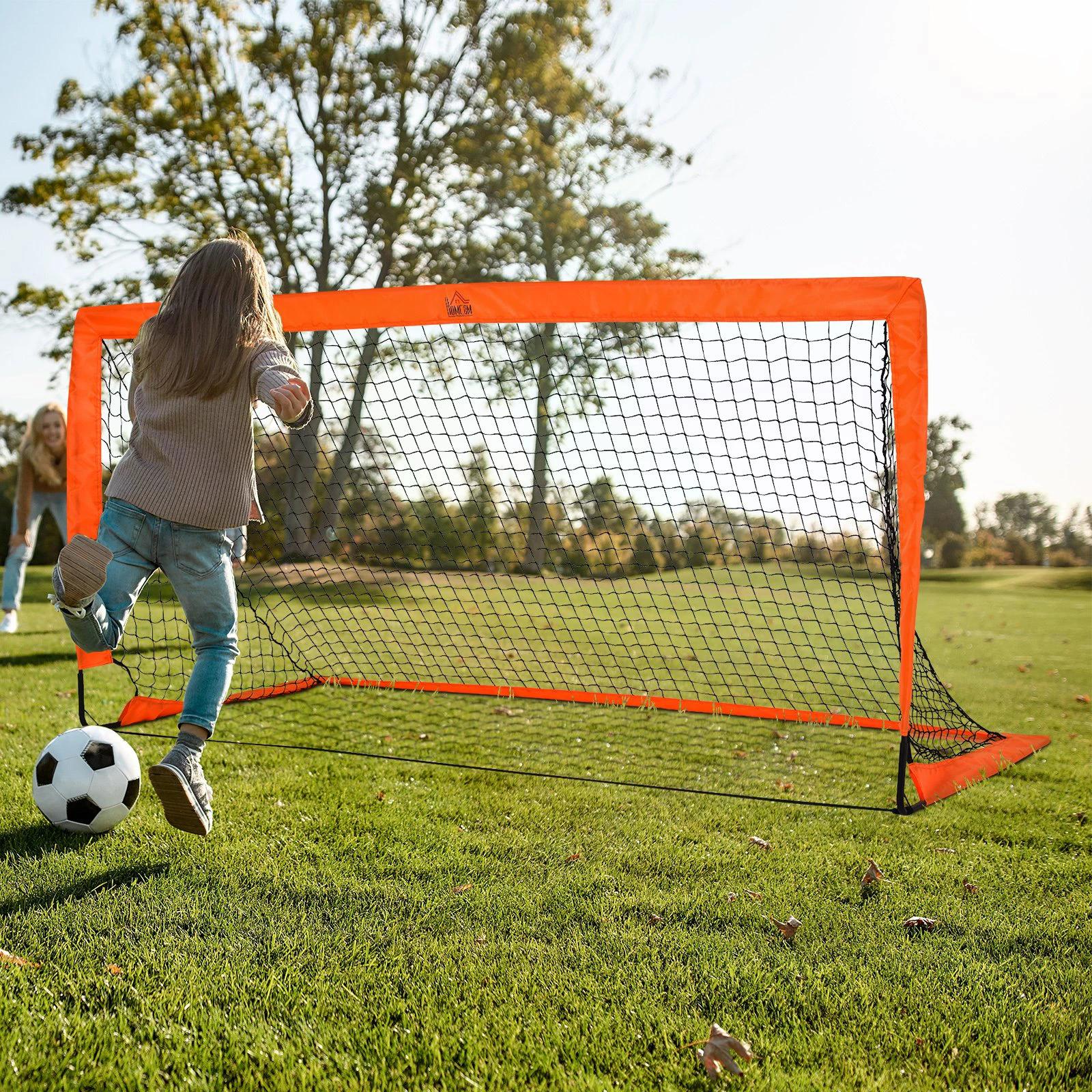 Tetoron Mesh Folding Outdoor Football Goal 183x90x90 cm - Orange
